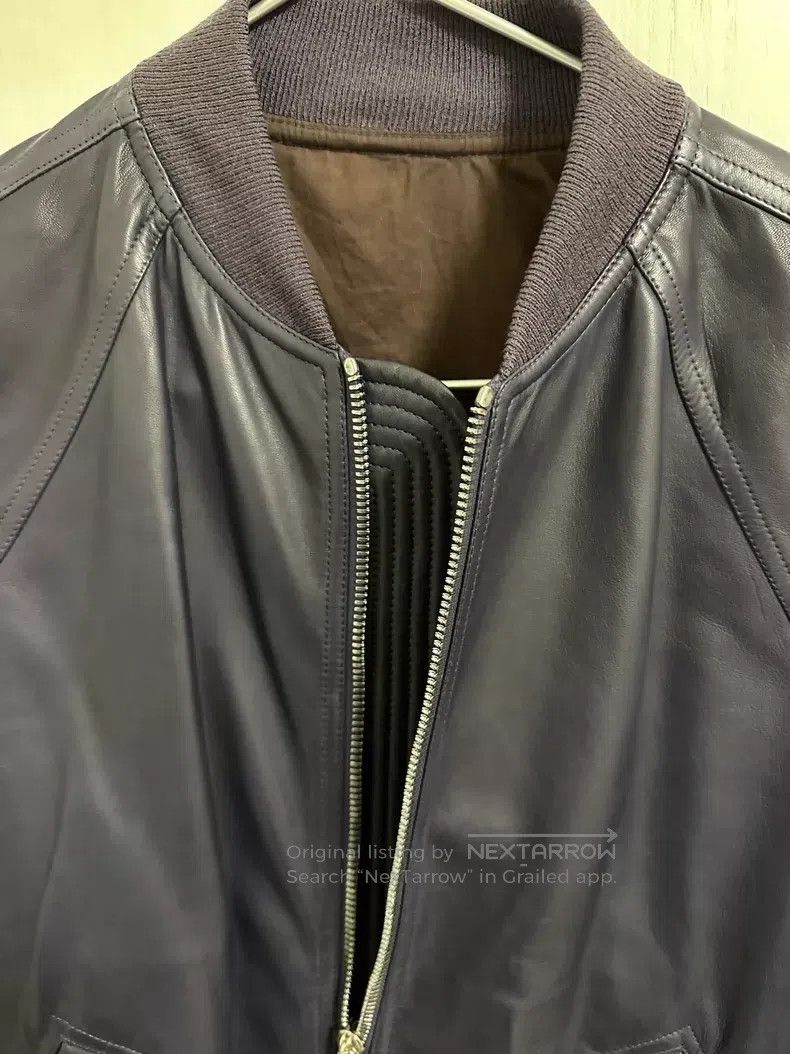 Rick Owens RICK OWENS Classic MA-1 Leather Jacket - Lambskin Size US M / EU 48-50 / 2 - 4 Thumbnail