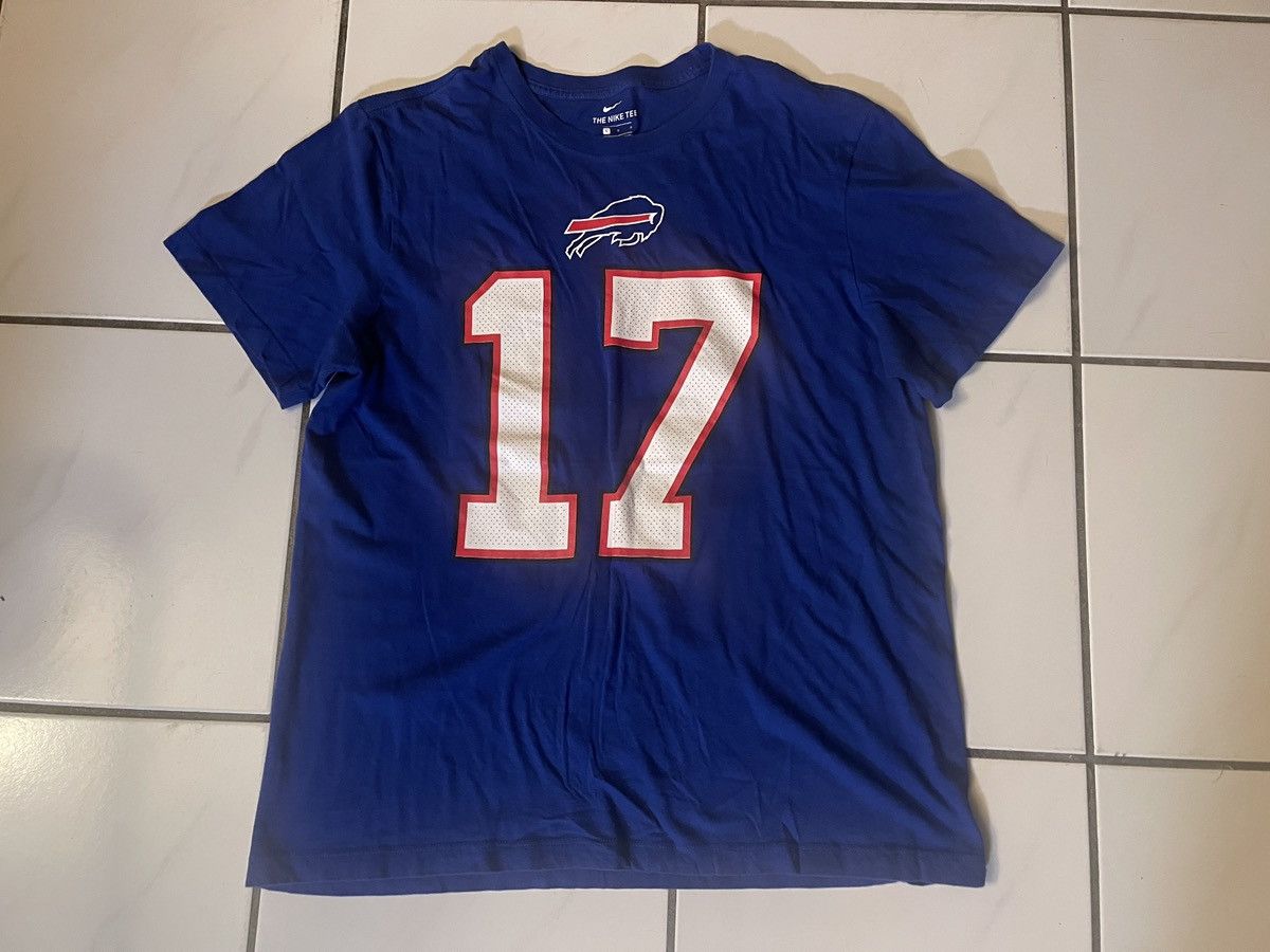 Nike Blue Josh Allen #17 Buffalo Bills T-Shirt Large NFL