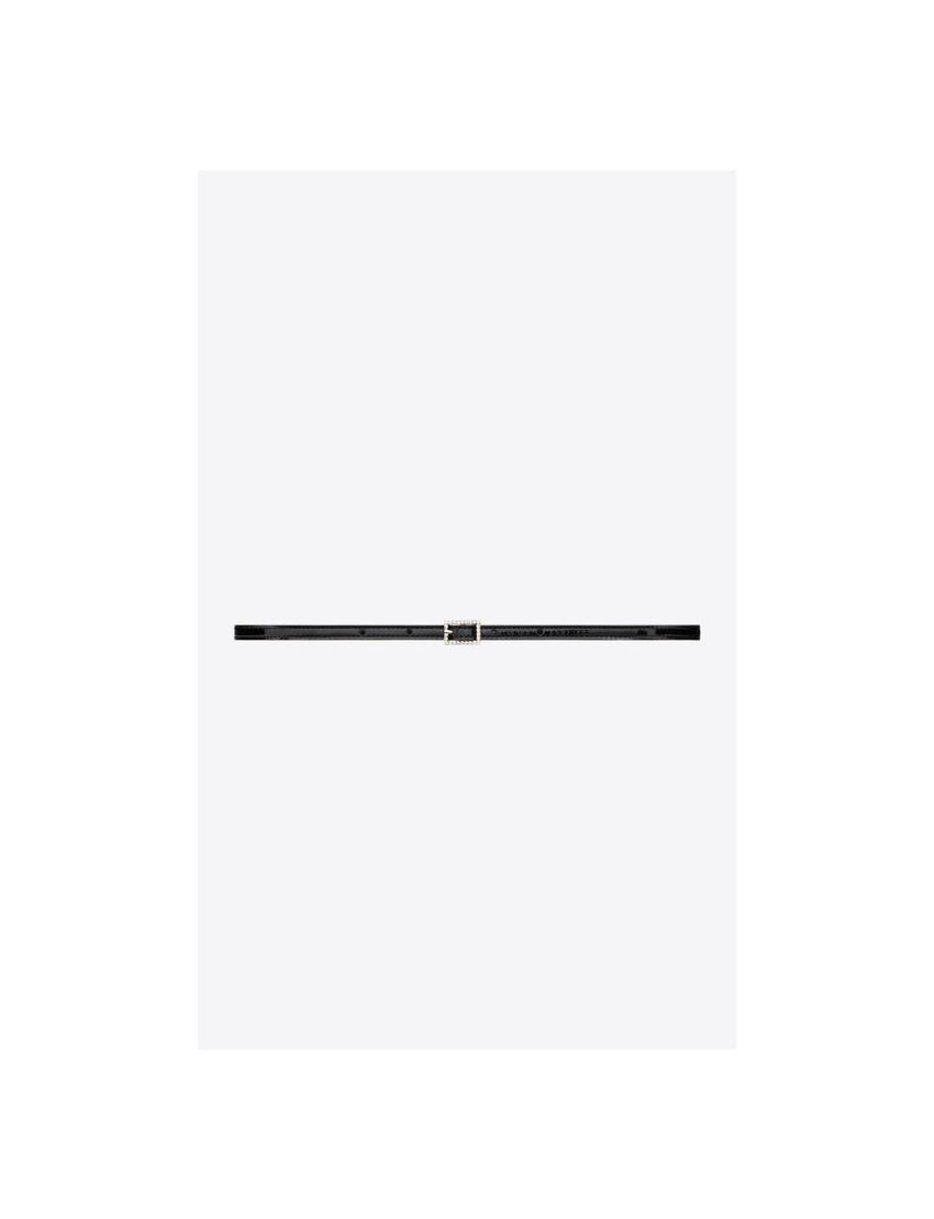 Saint Laurent Paris o1bcso1str1224 Size: 85/Strass Buckle Thin Belt in Black Size ONE SIZE - 1 Thumbnail