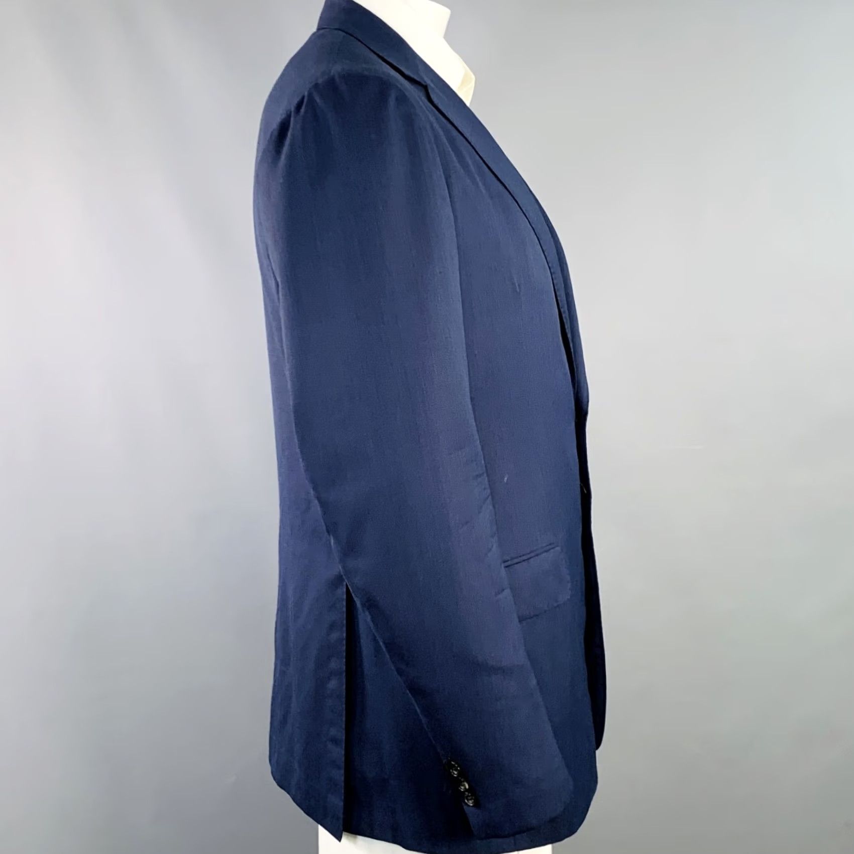 Vintage SARTORIO Size 44 Regular Navy Wool Notch Lapel Sport Coat Mens Size US S / EU 44-46 / 1 - 2 Thumbnail