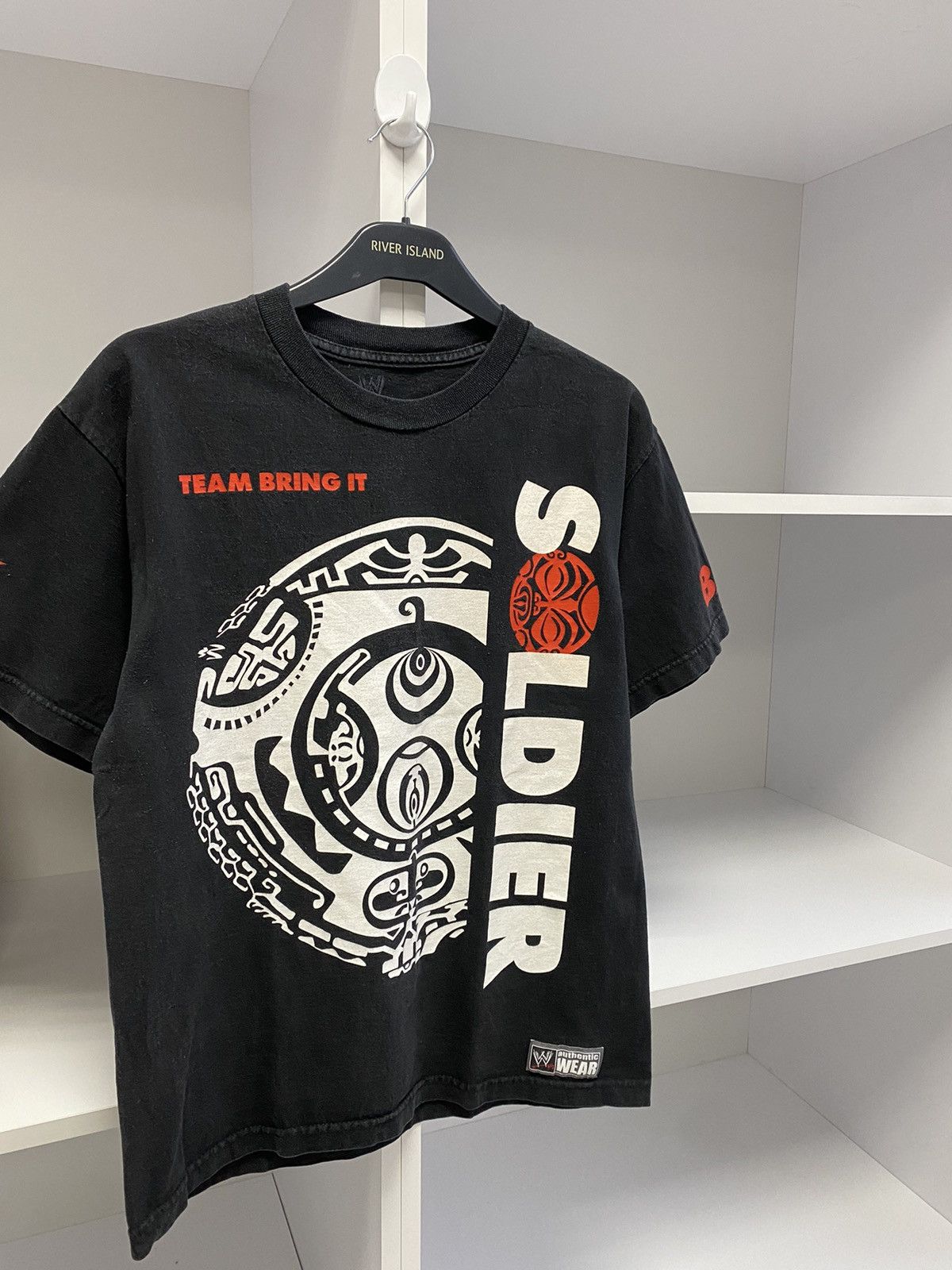 Vintage × WWE The Rock Mens Shirt WWE Authentic Team Bring It Soldier Size US M / EU 48-50 / 2 - 7 Thumbnail