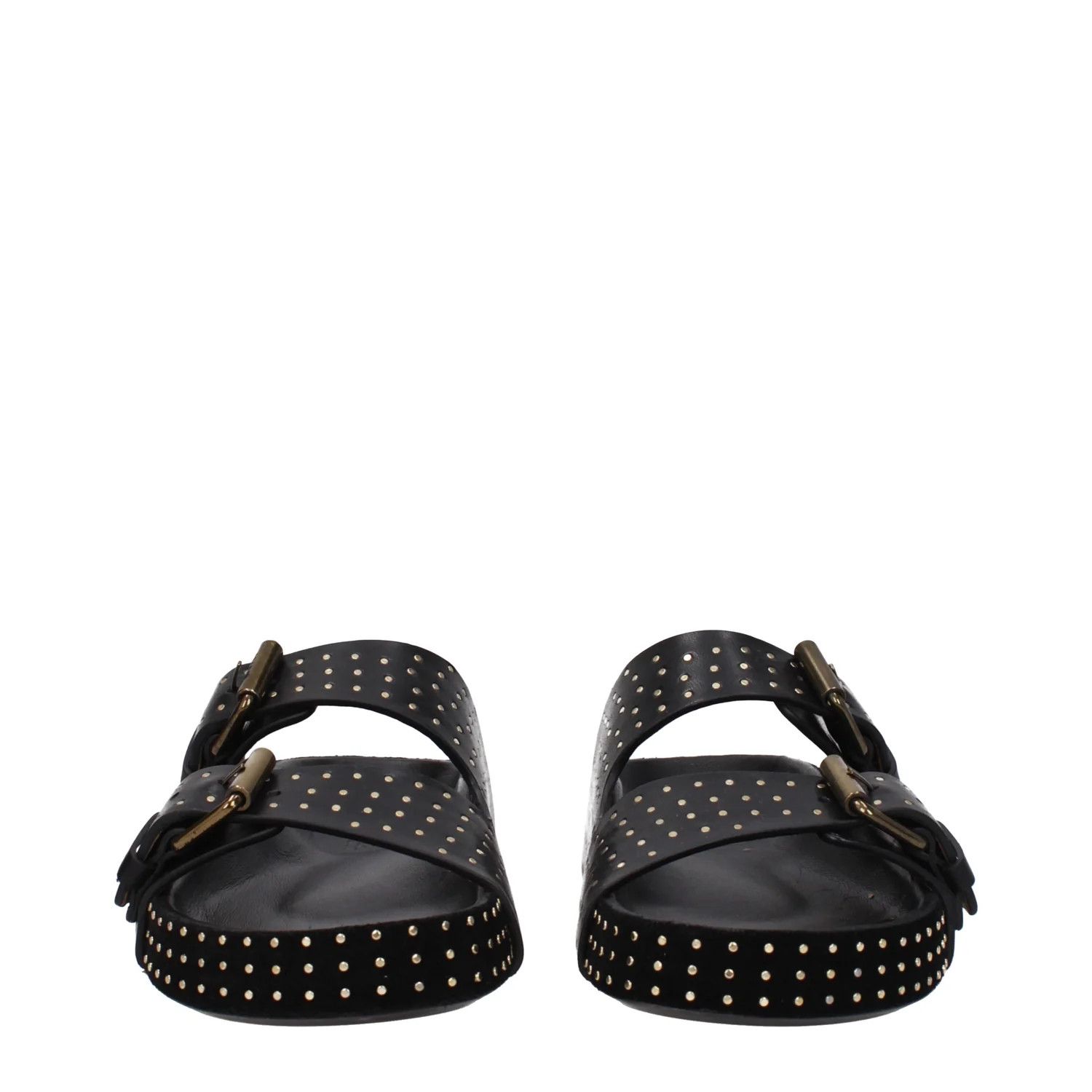Isabel Marant ob1o1e1124 Leather Slippers & Clogs in Black Size US 7 / IT 37 - 3 Thumbnail