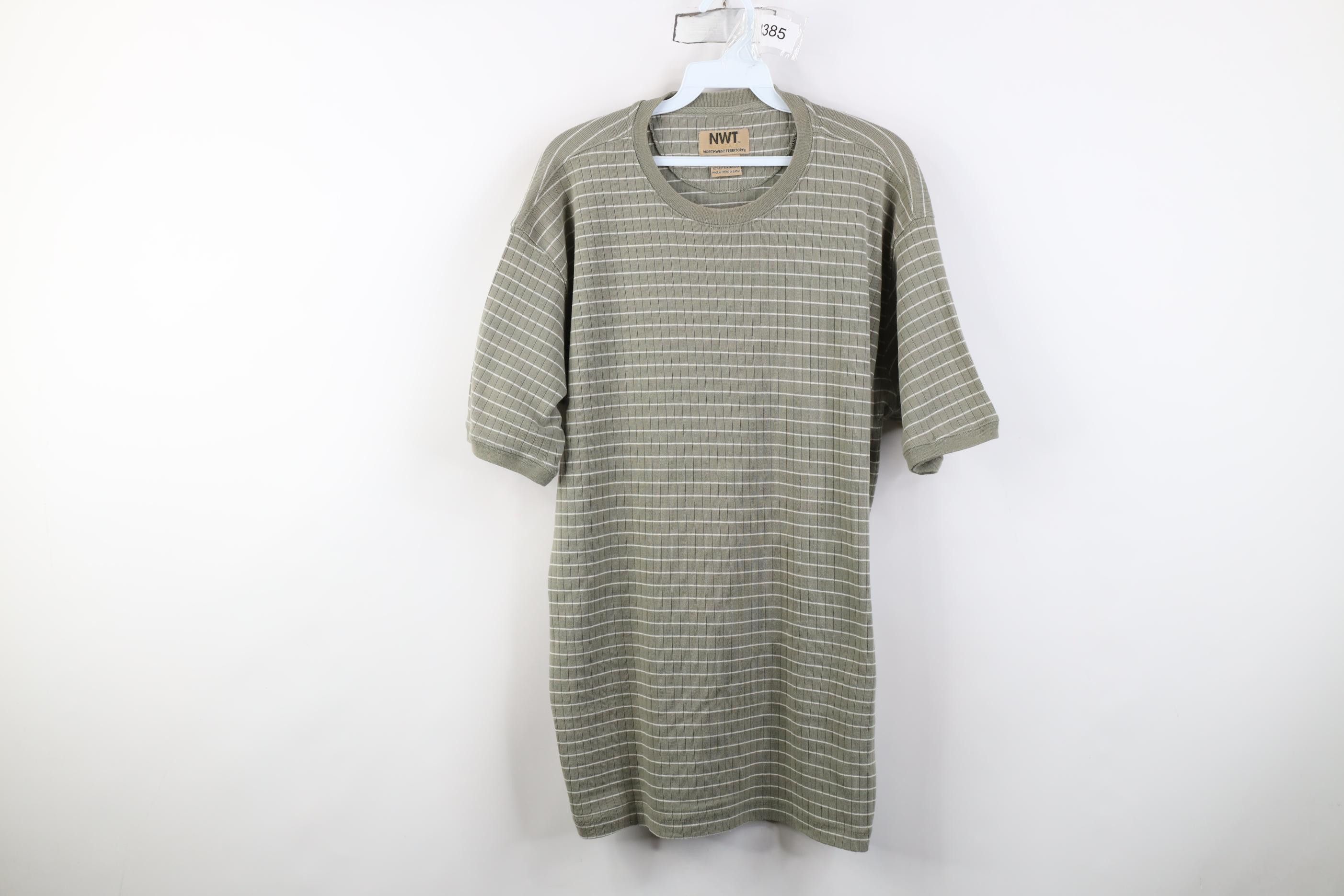 Vintage Vintage 90s Streetwear Ribbed Knit Short Sleeve T-Shirt Size US L / EU 52-54 / 3 - 1 Thumbnail