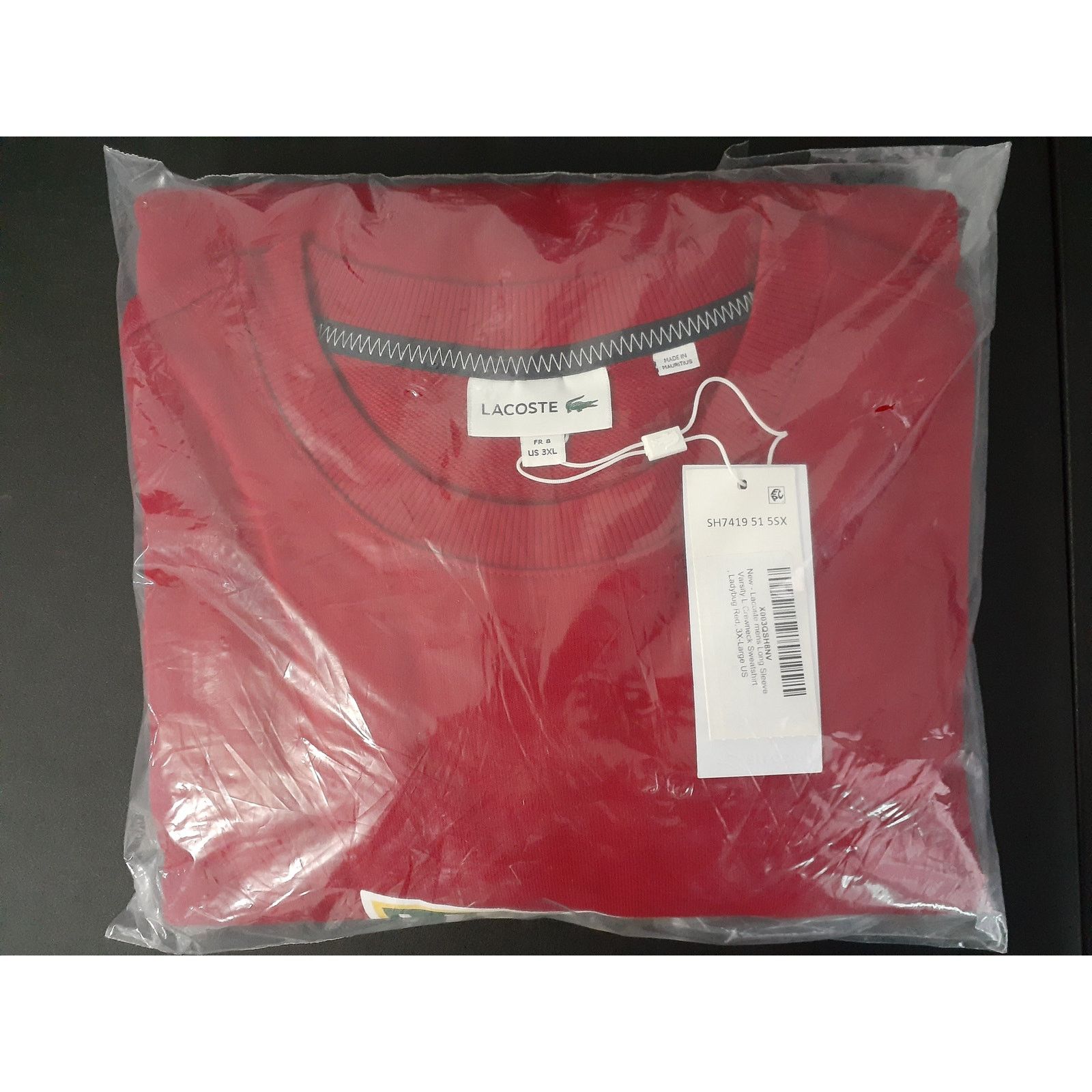 Lacoste Lacoste Men's Long Sleeve Varsity L Crewneck Sweatshirt 3XL Size US XXL / EU 58 / 5 - 2 Thumbnail