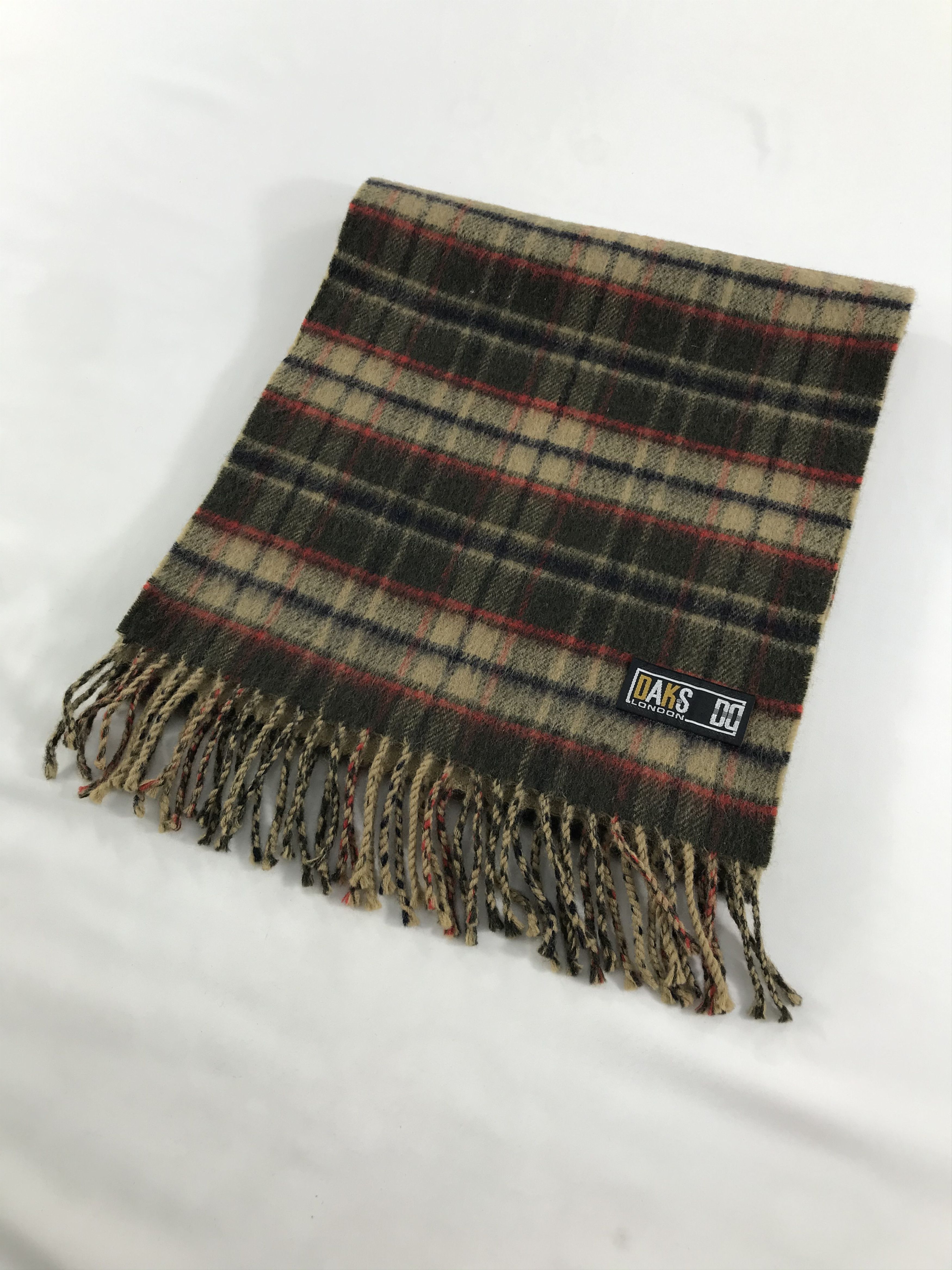 DAKS DAKS London Gingham Wool Scarf Muffler V96 Size ONE SIZE - 3 Thumbnail