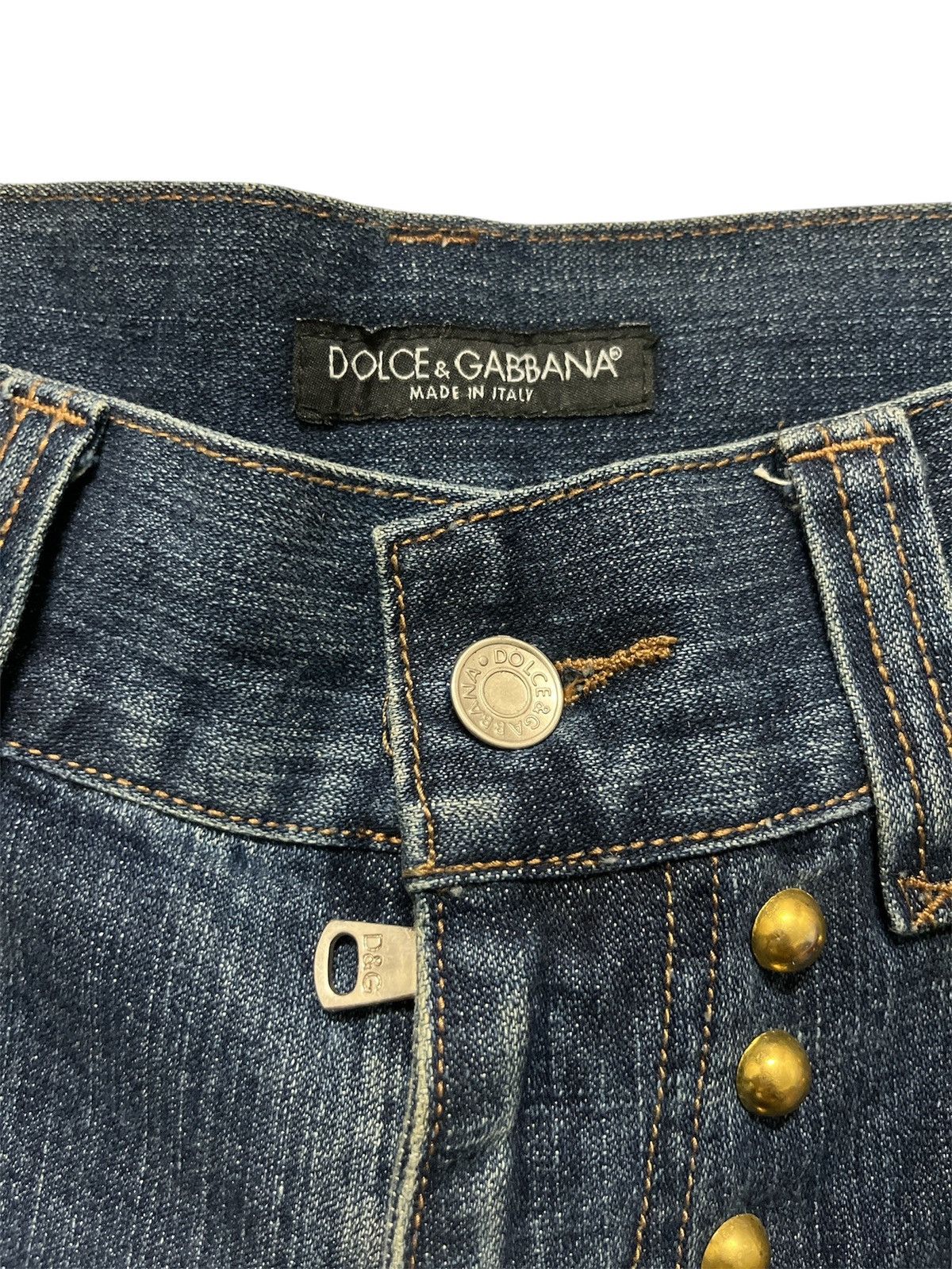Dolce & Gabbana Dolce & Gabbana Denime Studded Design Size US 32 / EU 48 - 9 Thumbnail