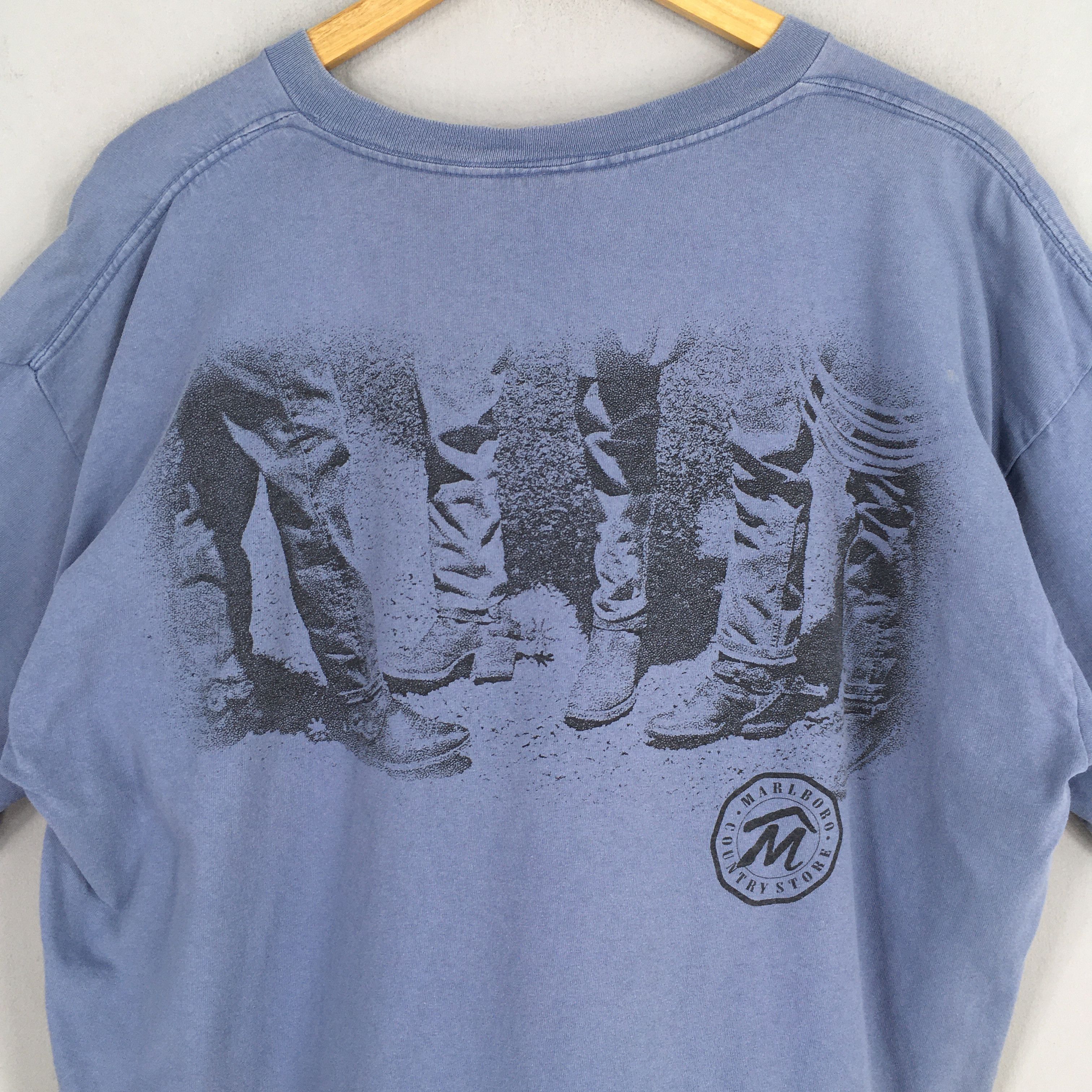 Marlboro × Vintage Vintage 90's Marlboro Unlimited Country Store Pocket T shirt Size US L / EU 52-54 / 3 - 2 Thumbnail