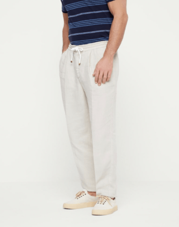 Dyed Pants in Light Beige