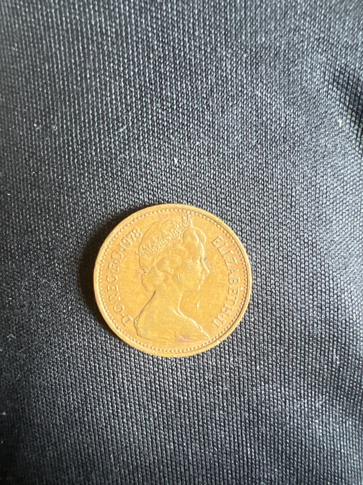 Vintage 1978 British 1 New Penny Coin Size ONE SIZE - 1 Thumbnail