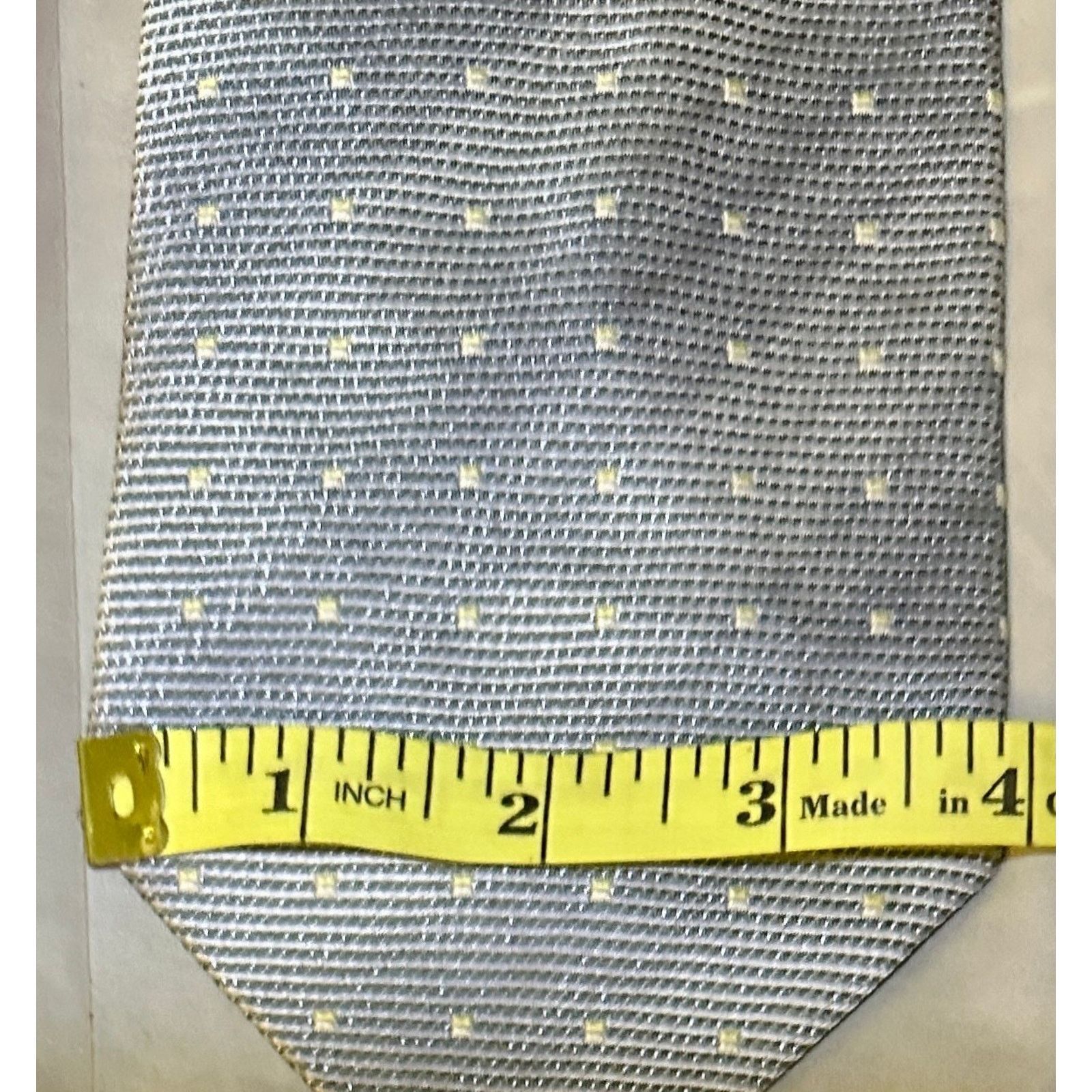 Other 3 Silk Ties Blue Gold Paisley Silver Dot Cream Medallion Size ONE SIZE - 7 Thumbnail