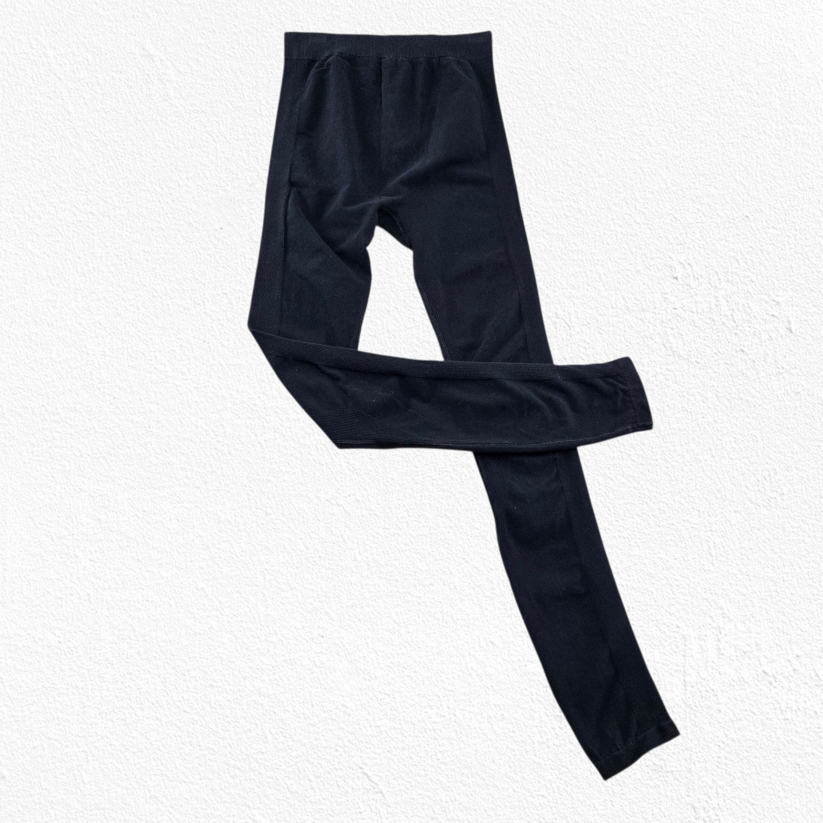 Allsaints Bri Seamless Ribbed Leggings Black Size Small Size 22" - 2 Thumbnail