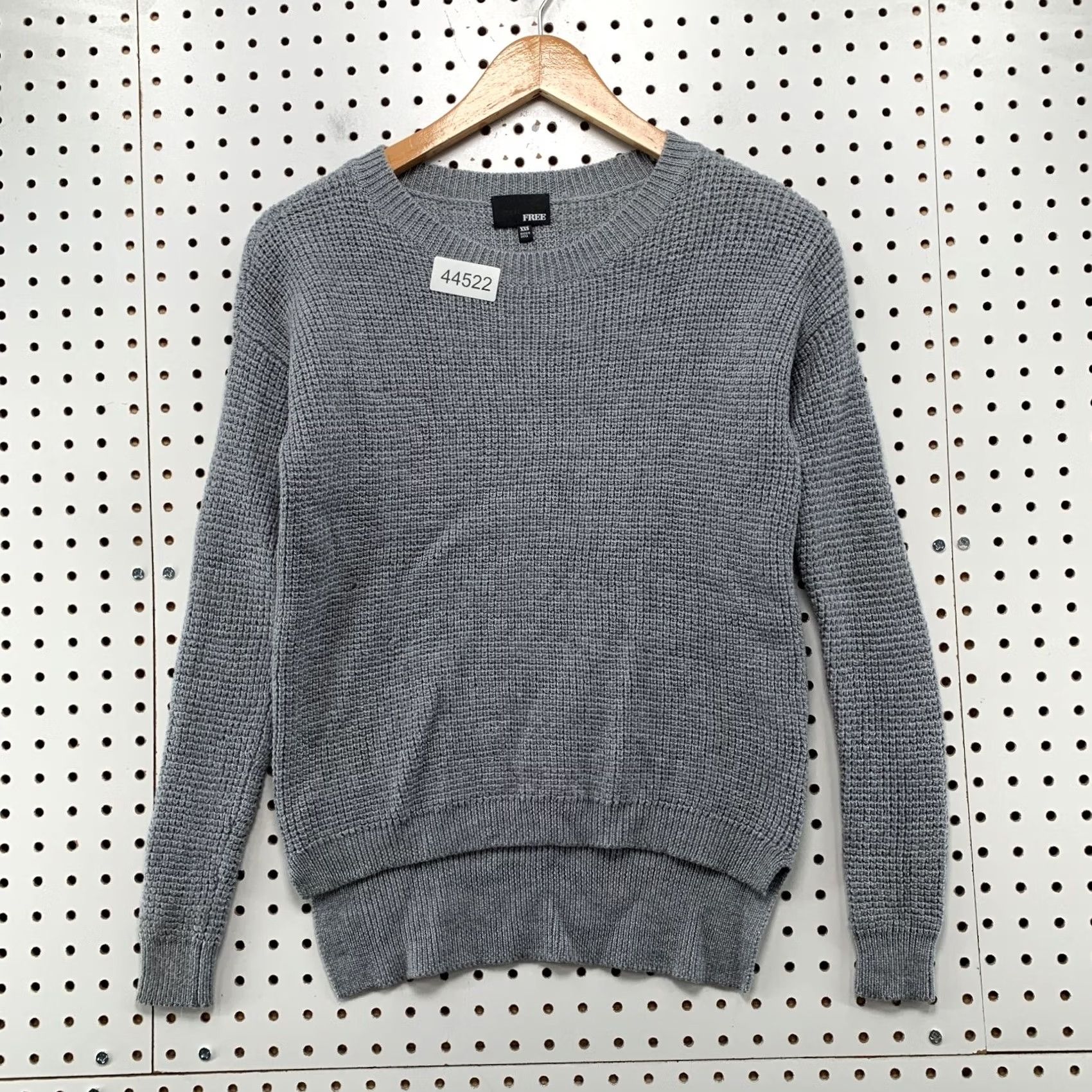 Vintage Wilfred Free Sweater Womens 2XS Gray Waffle Knit Merino Wool Size XXS / US 00 / IT 34 - 2 Thumbnail