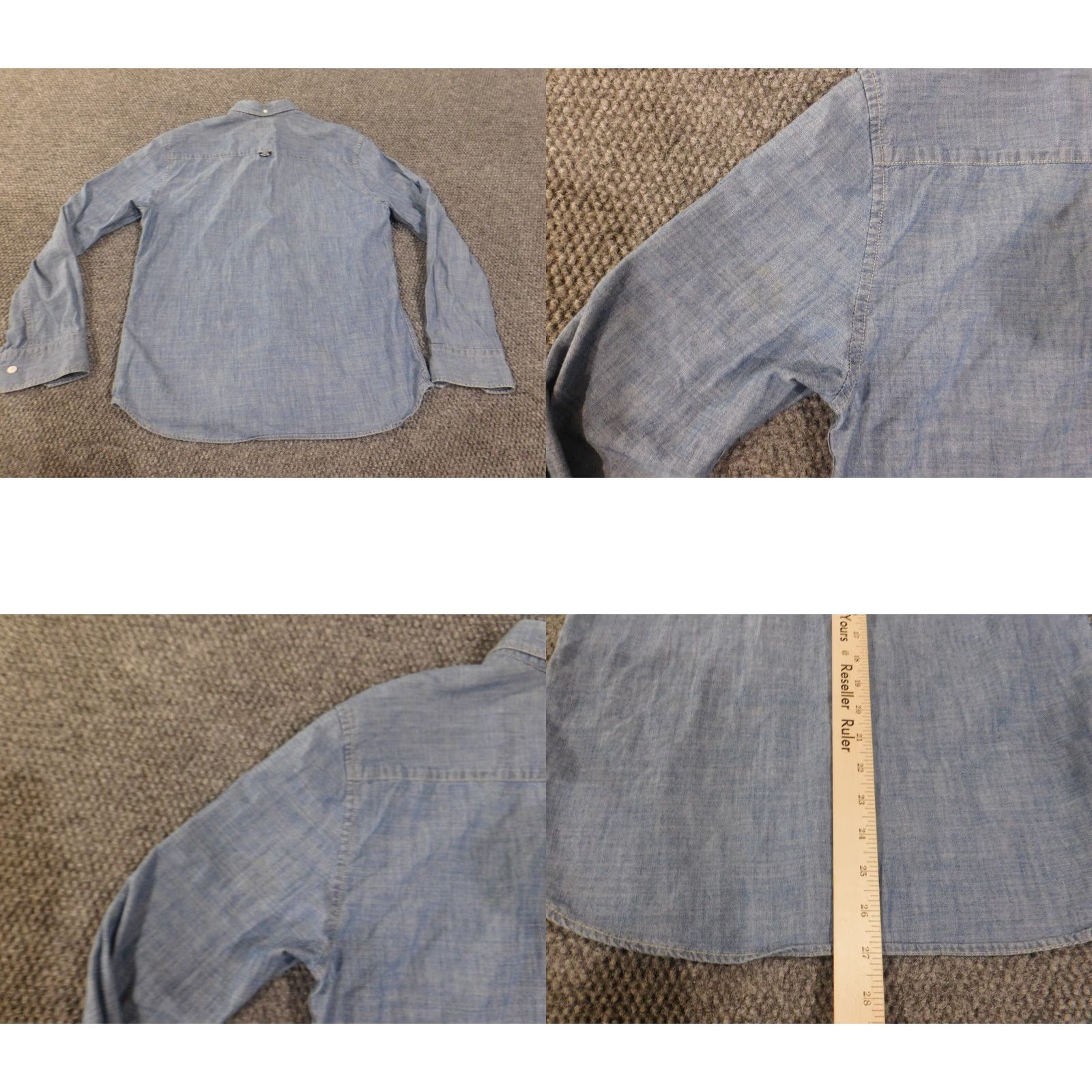 Vintage DC Shoes Shirt Men Denim Button Up Blue Retro Pocket Long Sleeve Collared Button-Down Slimming Outdoor Vintage: No Size US S / EU 44-46 / 1 - 9 Thumbnail