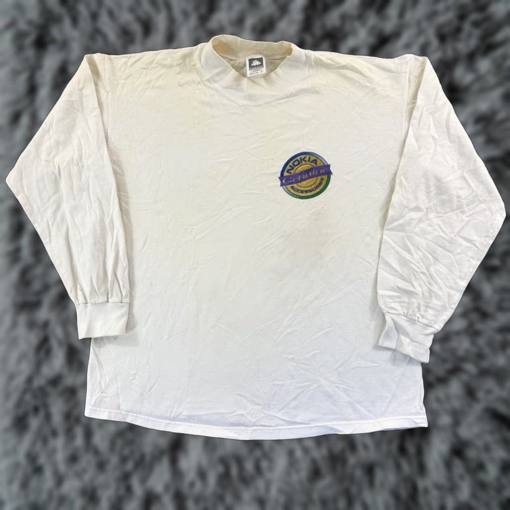 Vintage VINTAGE Nokia Shirt Men’s L White 90s Long Sleeve Tech Promo Cellphone USA Size US L / EU 52-54 / 3 - 1 Thumbnail