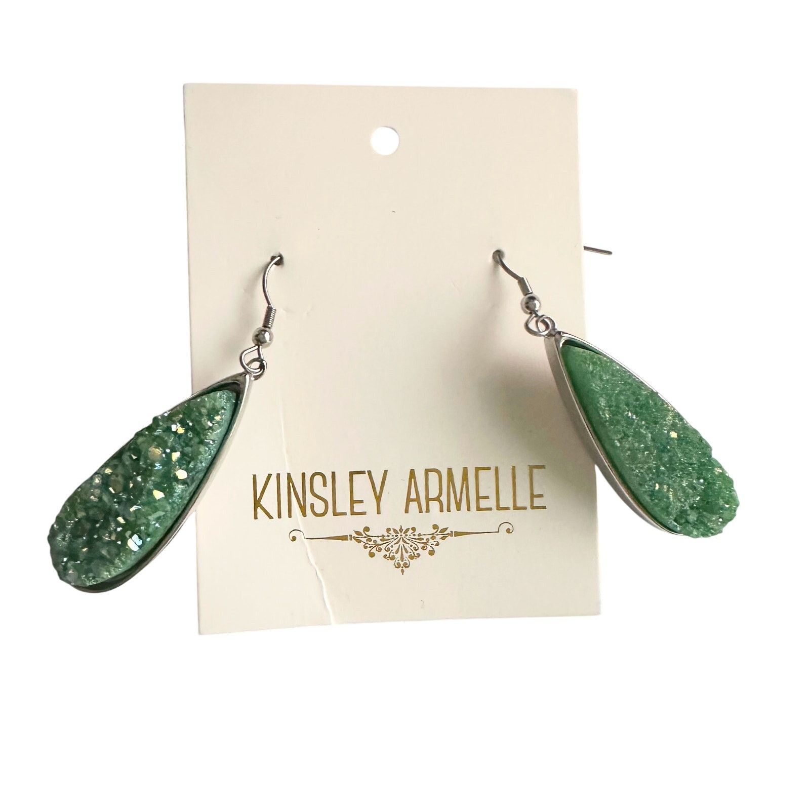 Other Kinsley Armelle Druzy Silver Jade Quartz Drop Earrings Size ONE SIZE - 10 Thumbnail