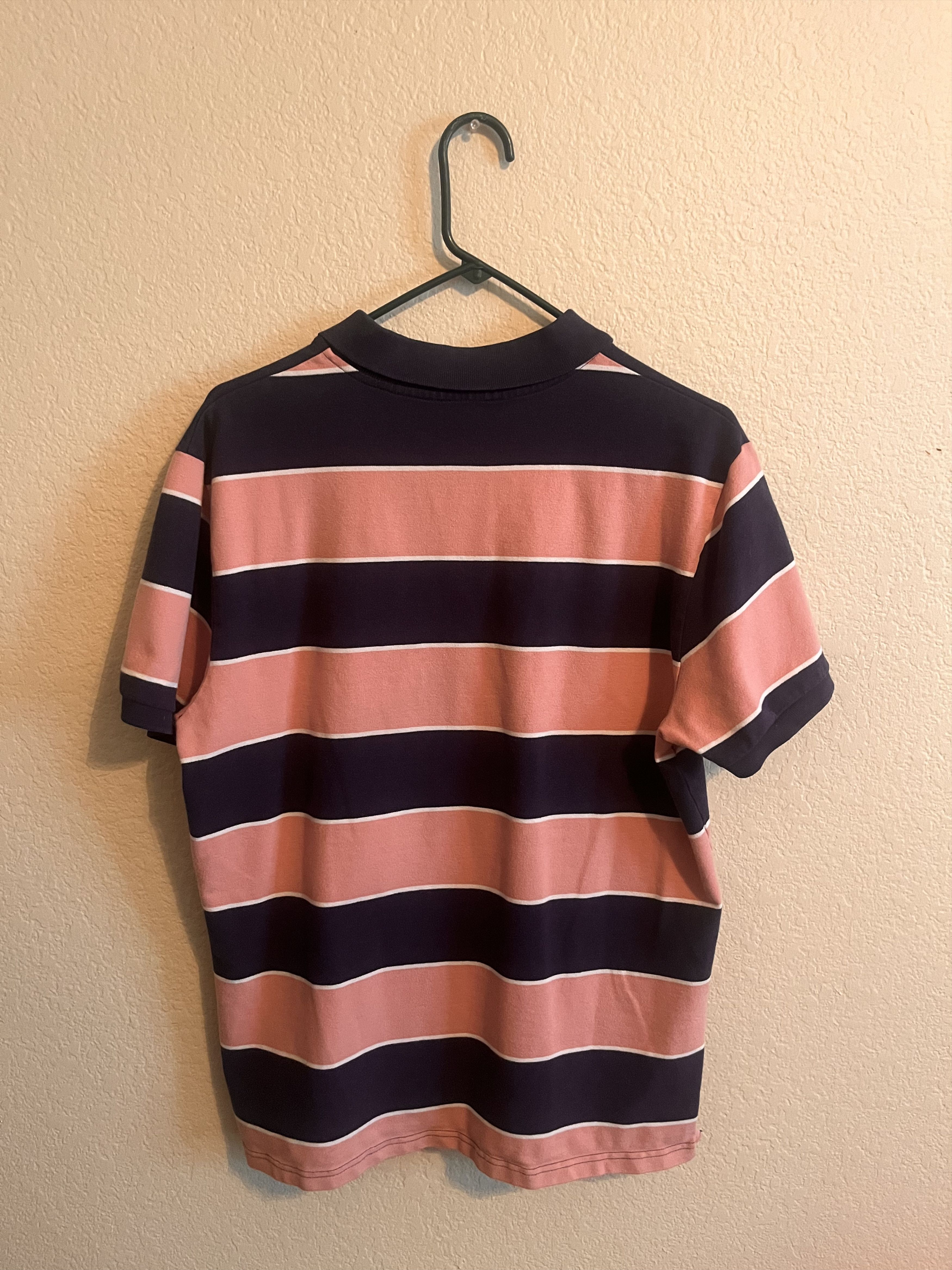 Old Navy Old Navy: Men L Polo T-Shirt- Pink White and Navy Blue Color Size US L / EU 52-54 / 3 - 2 Thumbnail