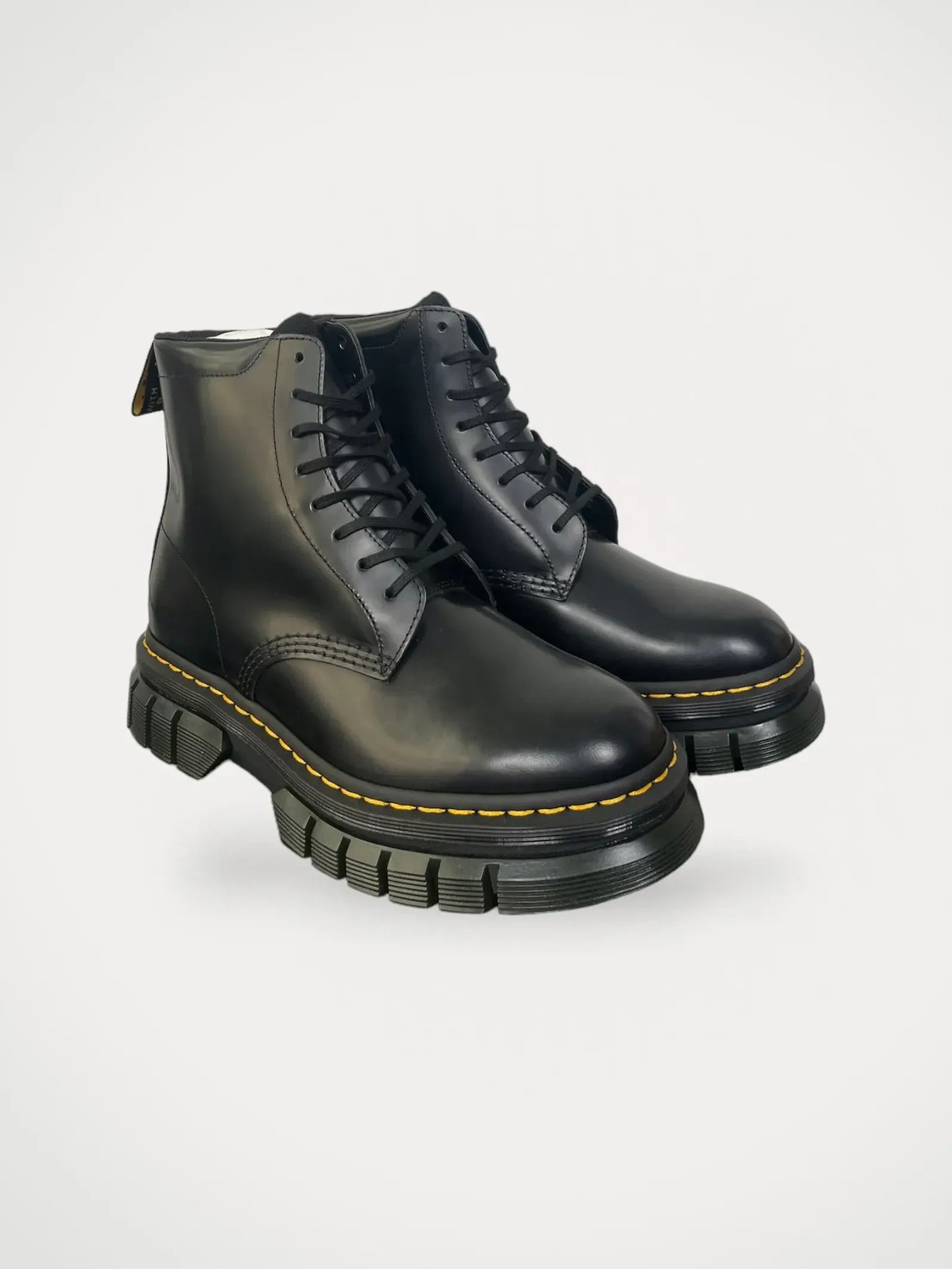 image of Dr Martens Dr. Martens Rikard Published Smooth Lace Up Boots in Black, Men's (Size 8)
