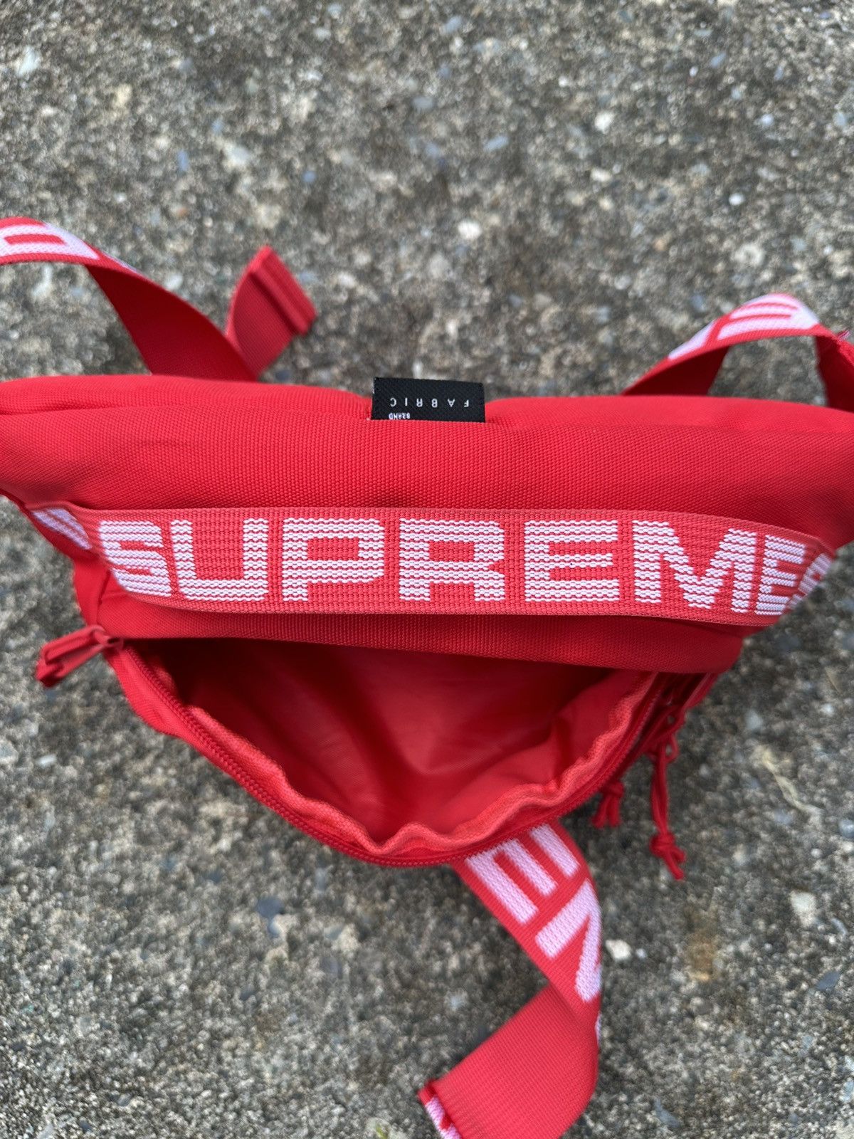 Supreme Supreme Waist Bag SS18 Red White Cordura Fanny Pack Logo Grailed