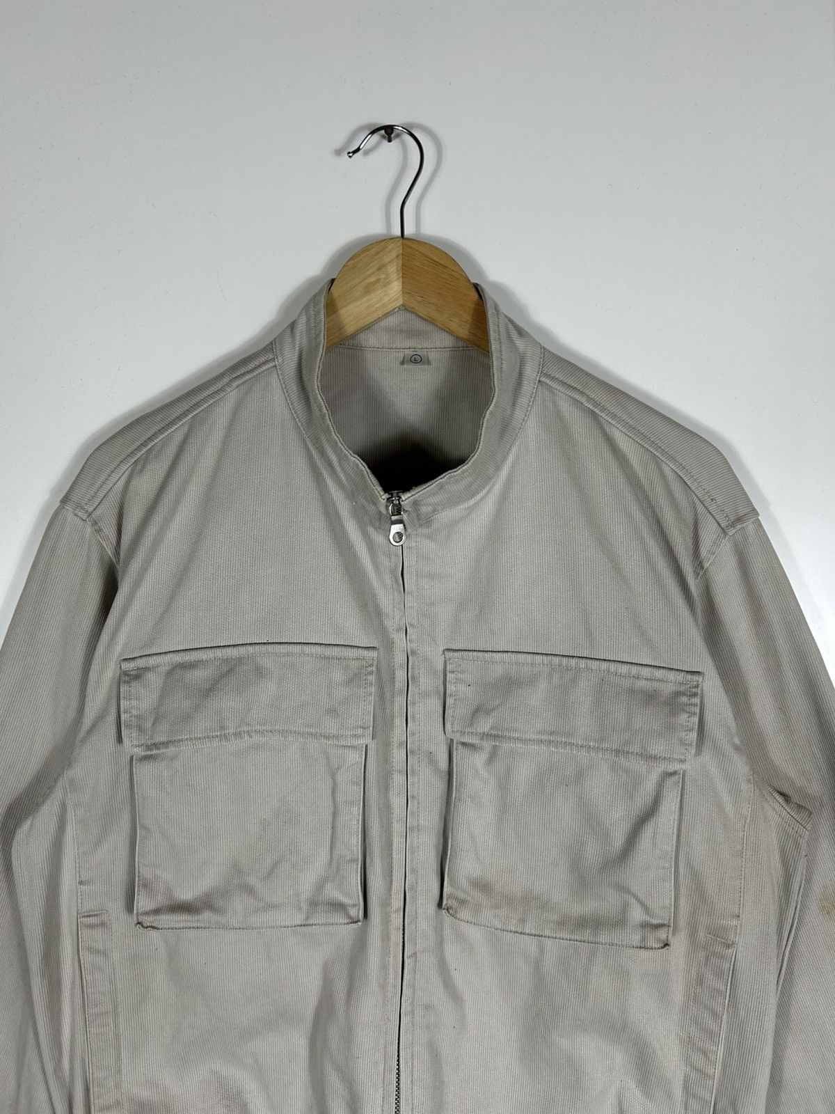 Japanese Brand × Uniqlo × Vintage ⚡️Vintage Uniqlo Canvas Workers Style Zipper Bomber Jacket Size US L / EU 52-54 / 3 - 4 Thumbnail