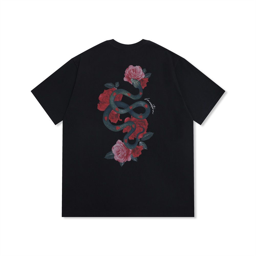 Japanese Brand × Vintage Men's high street loose flower snake print T-shirt Size US M / EU 48-50 / 2 - 1 Thumbnail