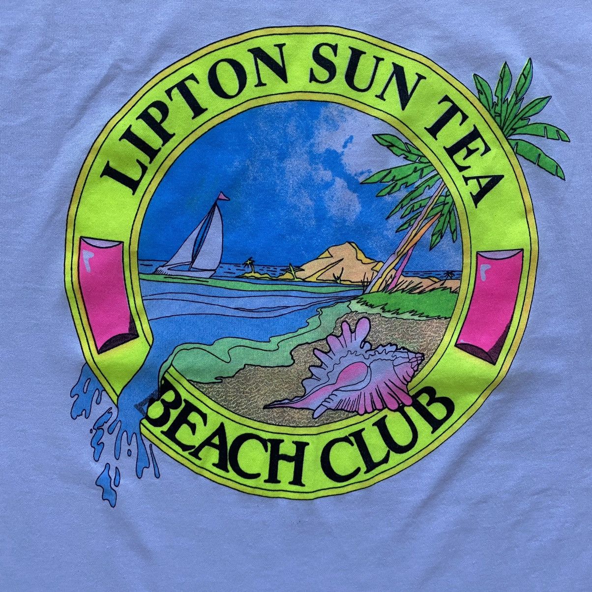 Vintage Vintage 1990s 90s Lipton Sun Tea Beach Club T Shirt Tee XL Size US XL / EU 56 / 4 - 3 Thumbnail