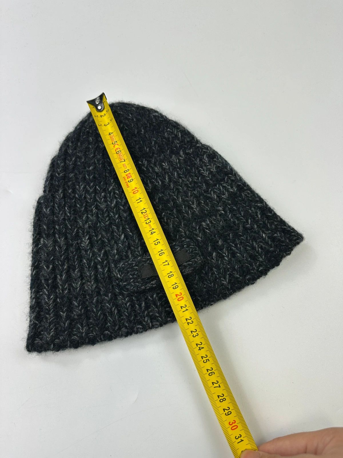 Prada Prada Milano Dark Grey Navy Wool Beanie Size ONE SIZE - 7 Thumbnail