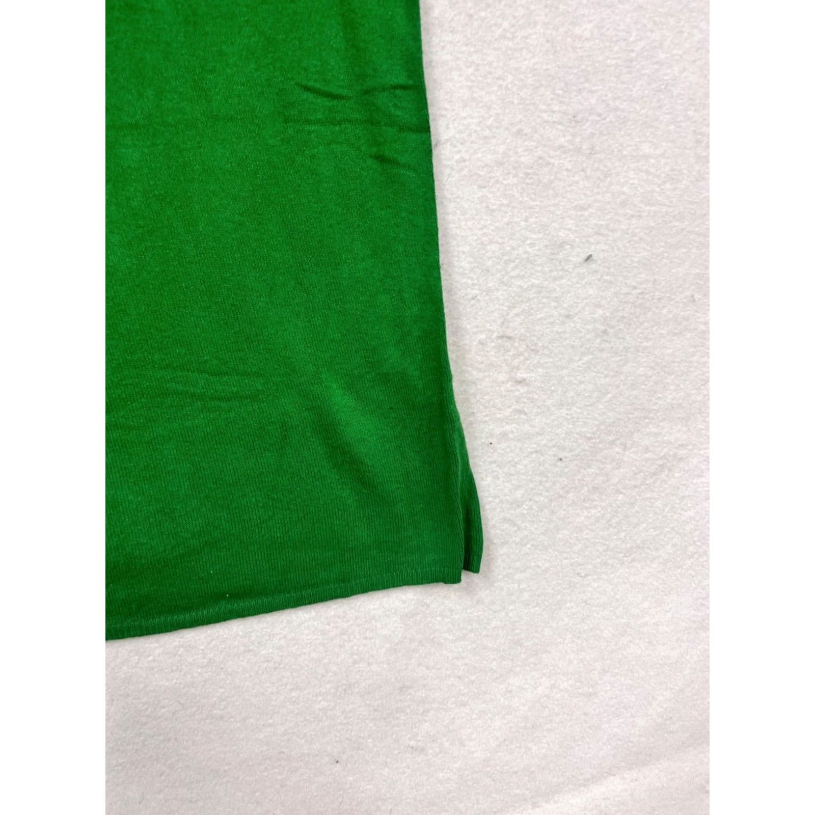 Vintage Kari New York Green Short Sleeve Sweater Top Keyhole Neck L Womens Sweat er? Size L / US 10 / IT 46 - 7 Thumbnail