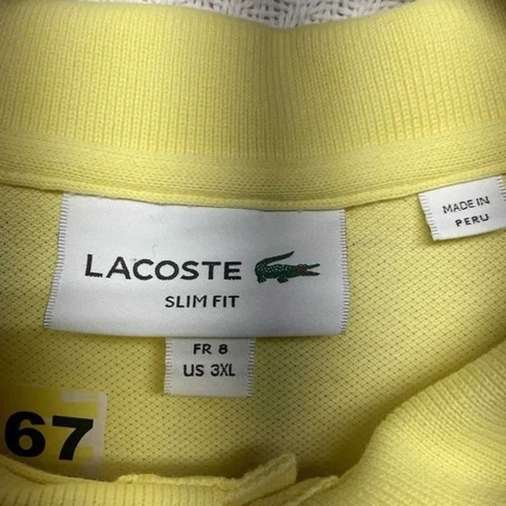 Lacoste NWOT Lacoste Slim Fit Yellow Short Sleev Polo Shirt Men 3XL Size US XXL / EU 58 / 5 - 2 Thumbnail