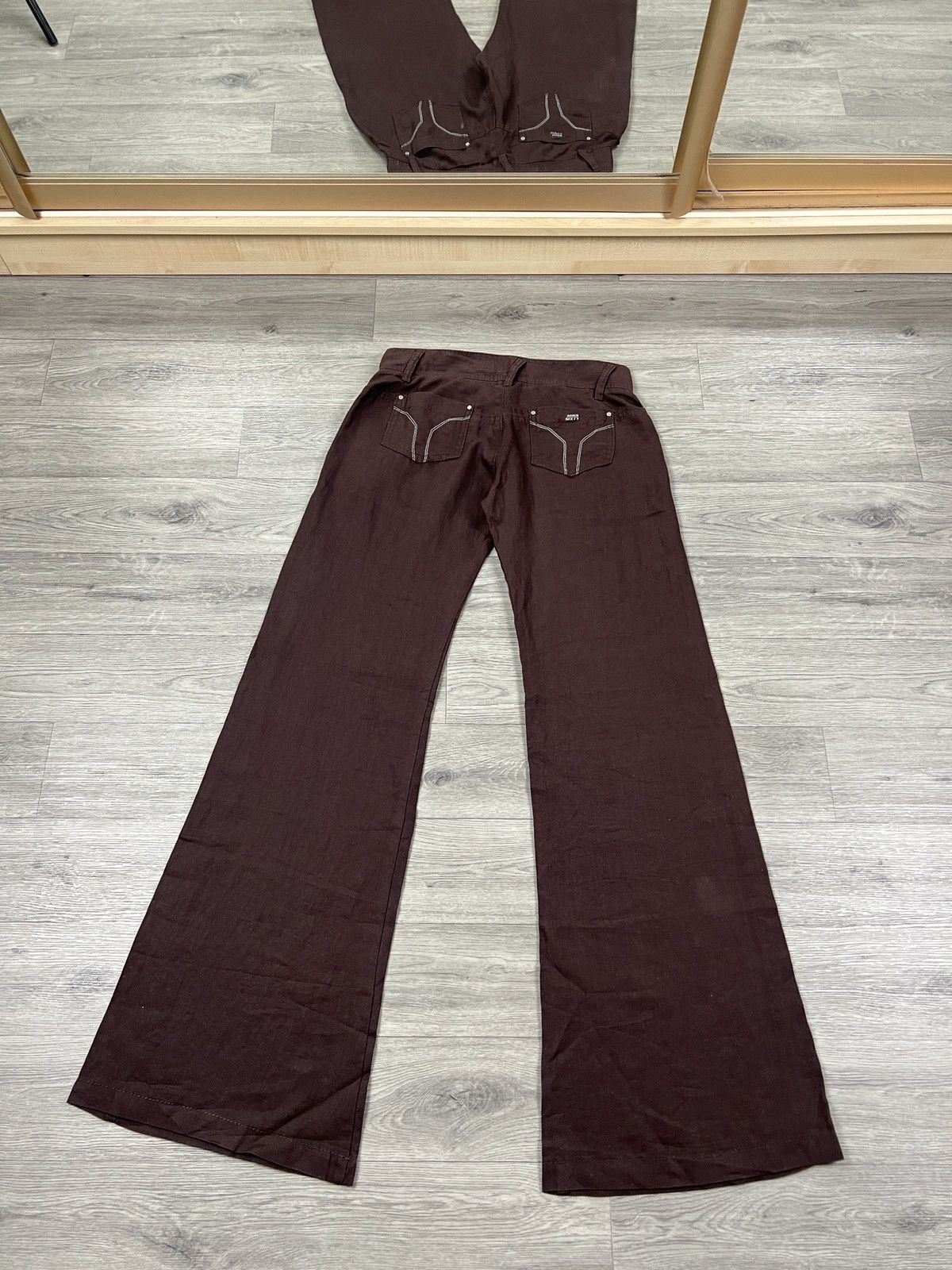 Miss Sixty MISS SIXTY BROWN LINEN PANTS WOMEN’S SIZE 26 Size 26" / US 2 / IT 38 - 6 Thumbnail