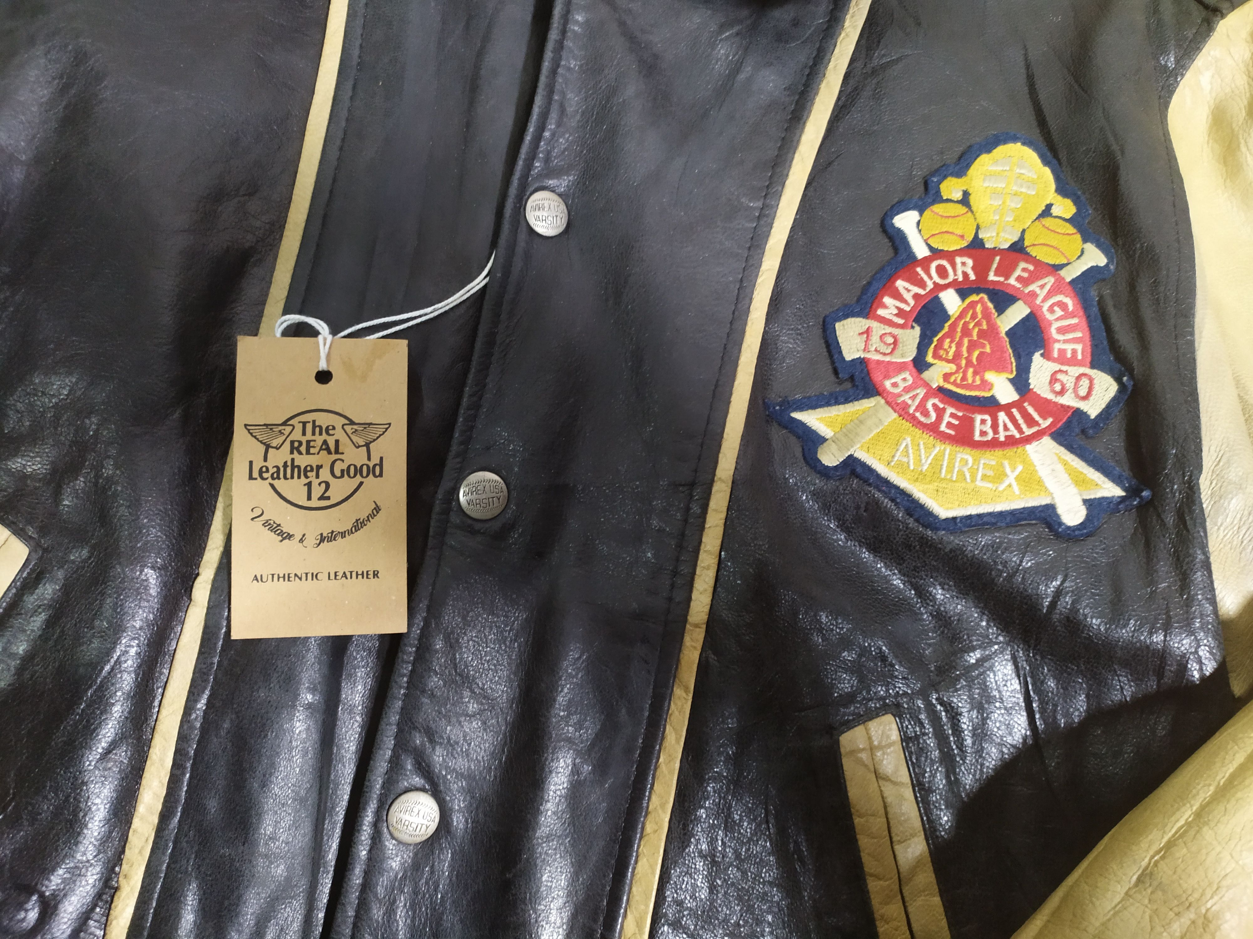 Avirex × Vintage VTG AVIREX AUTHENTIC VARSITY LEATHER CHIEF HIGH HAWK JACKET Size US S / EU 44-46 / 1 - 4 Thumbnail