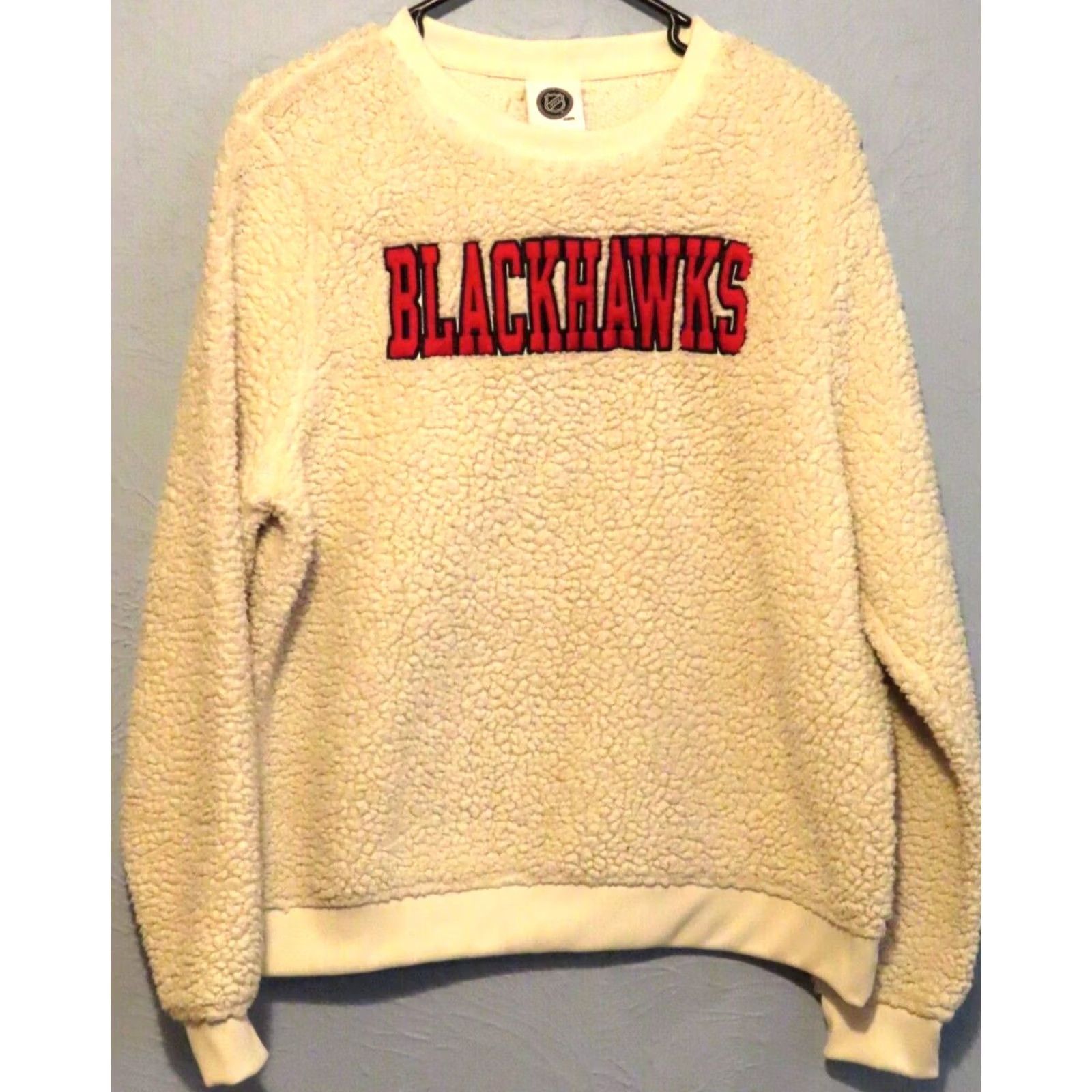 NHL NHL Sweatshirt Women XL White Fleece Sherpa Crew Embroidered Hockey Sweatshirt Activewear 16/18 Size XL / US 12-14 / IT 48-50 - 2 Thumbnail