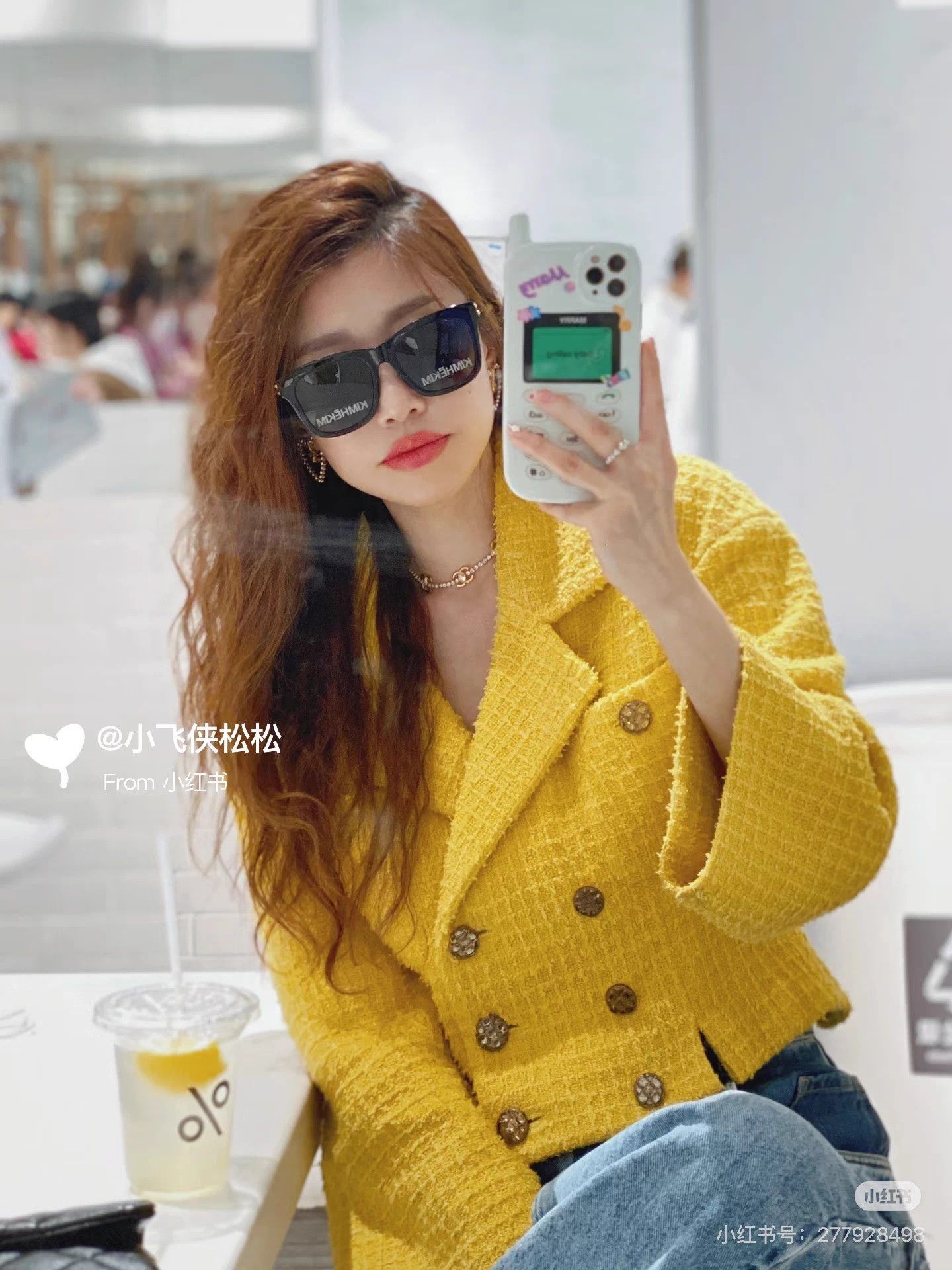 Chanel Chanel 22SS Lemon Yellow Tweed Agate Button Short Jacket 36 Size XS / US 0-2 / IT 36-38 - 9 Thumbnail