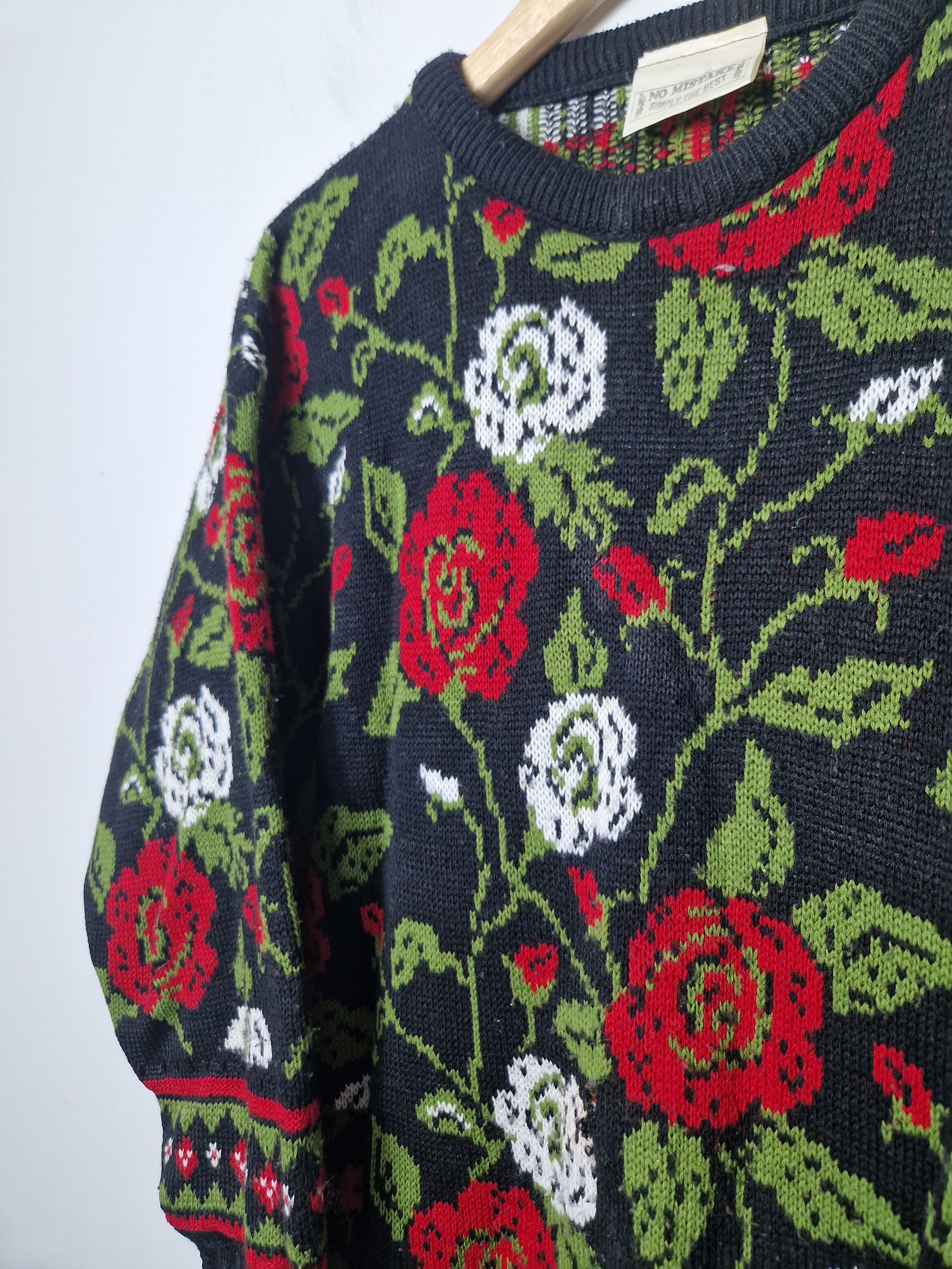 Japanese Brand × Vintage vintage floral sweater Size US M / EU 48-50 / 2 - 5 Thumbnail
