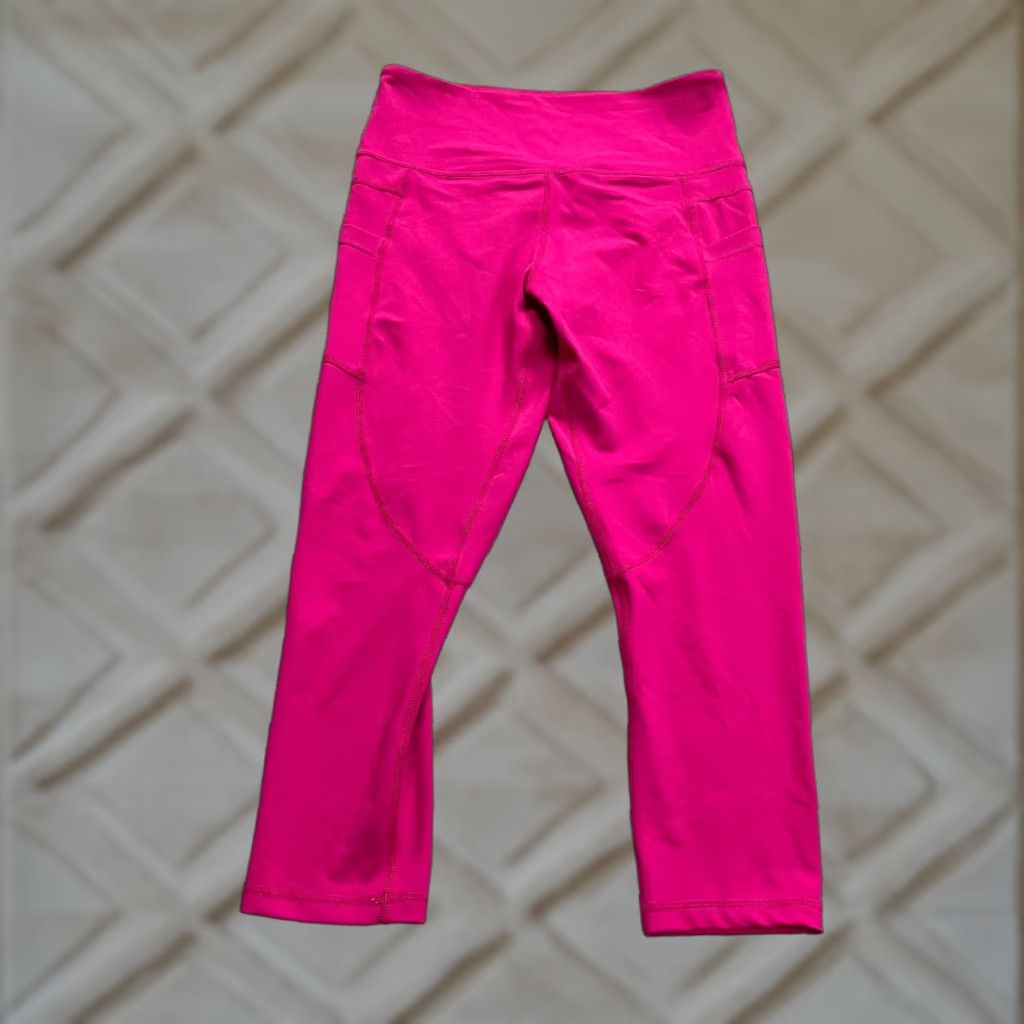 Vintage VINTAGE Zyia Cropped Leggings Womens 6-8 Pink High Rise Athletic Active Yoga Gym 26x20 Size 28" / US 6 / IT 42 - 1 Thumbnail