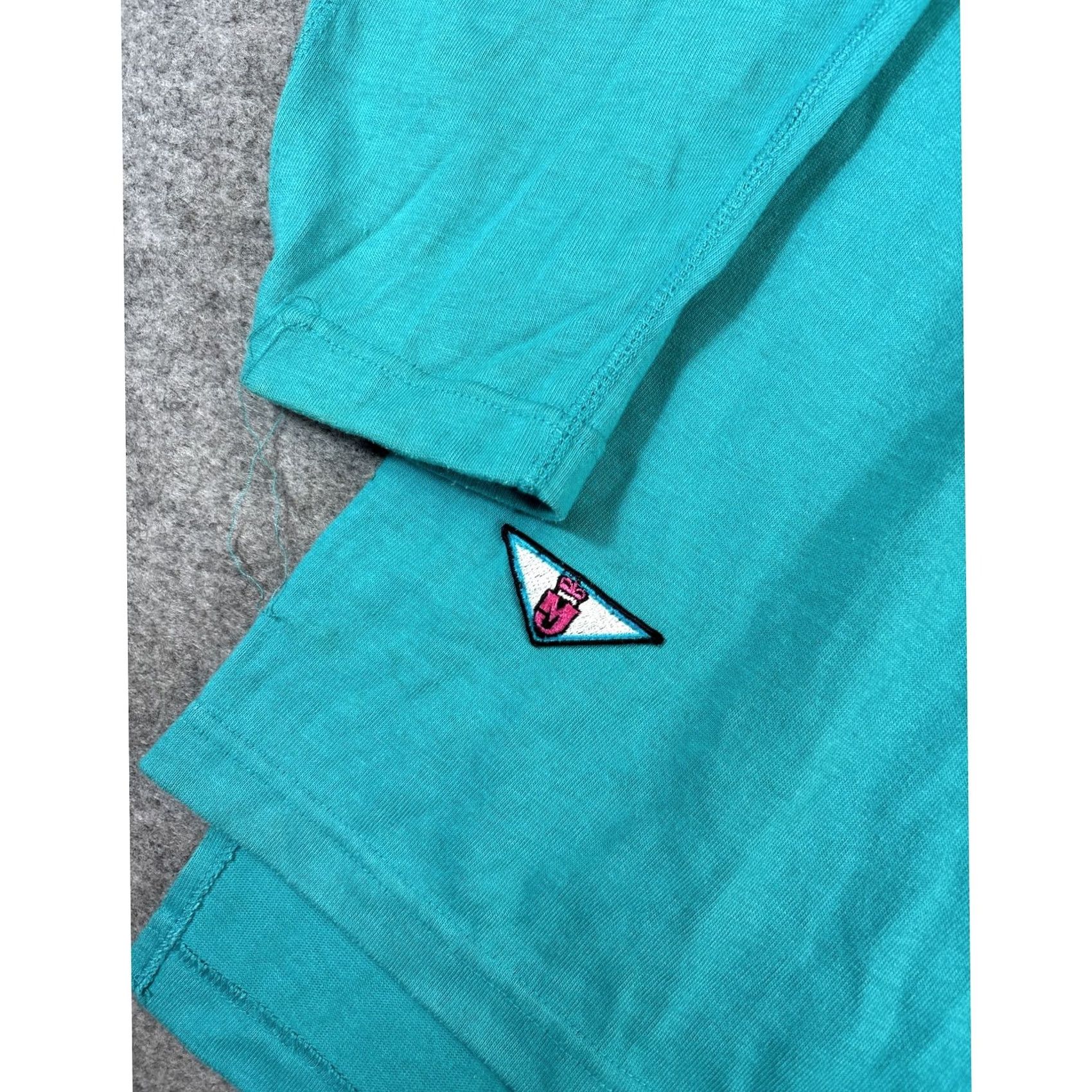 Vintage Michael Jackson Polo Shirt Mens Large Blue Long Sleeve Y2K Mj 1/4 Zip, Men's — image 3 of 6