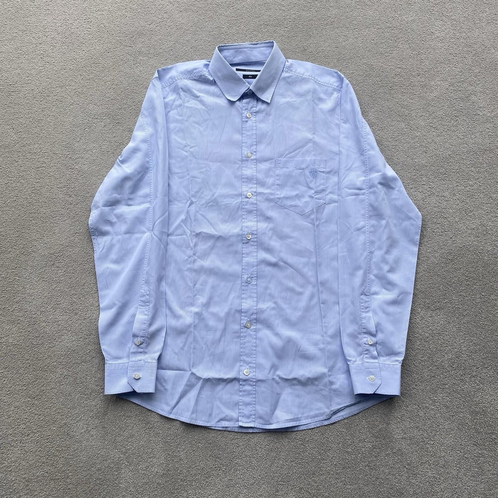 Gucci Gucci Embroidered Logo Pinstripe Button Up Shirt 40/15.75 Size US M / EU 48-50 / 2 - 1 Thumbnail