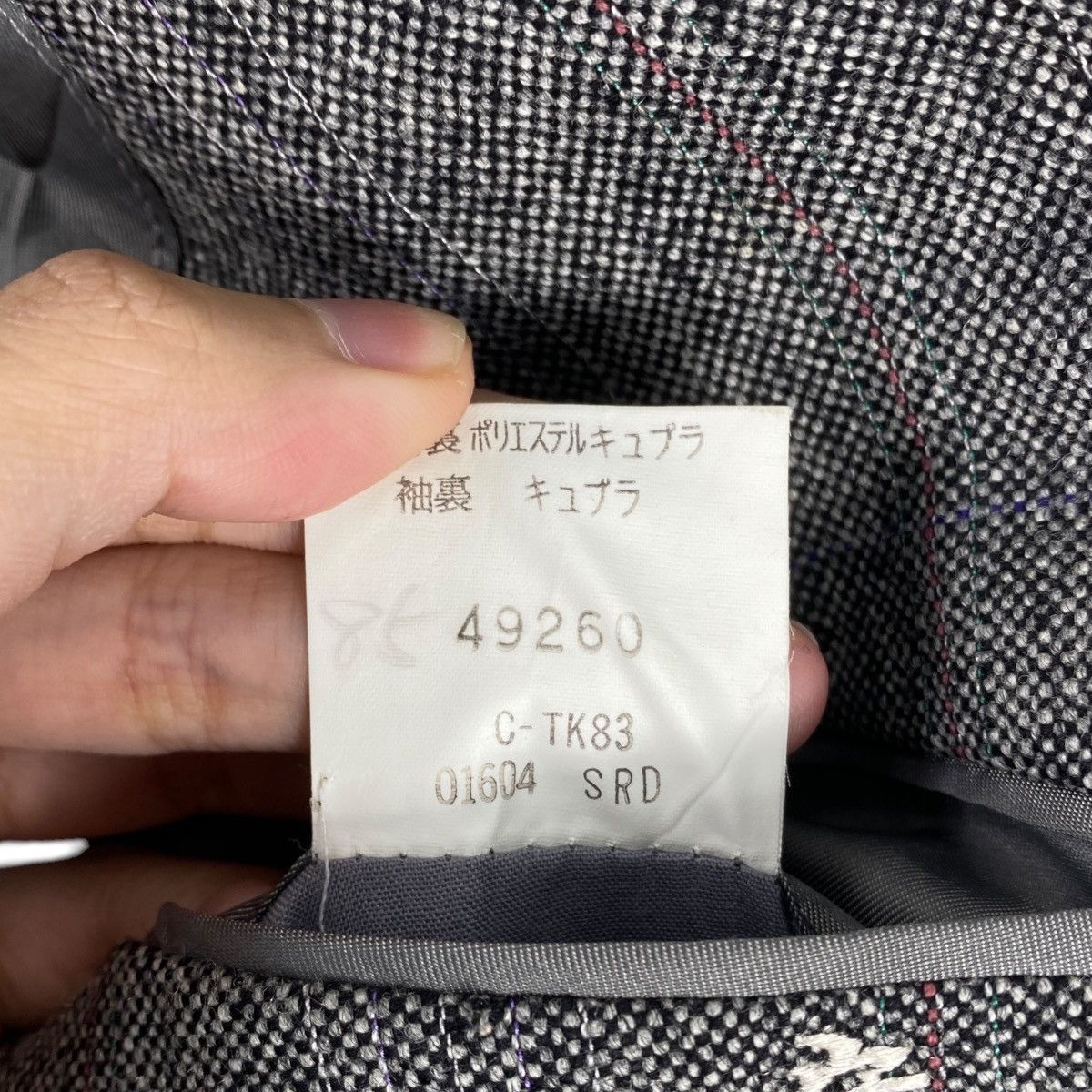 Burberry Vintage BURBERRY LONDON Grey Houndstooth Blazer Coat Size 38R - 7 Thumbnail