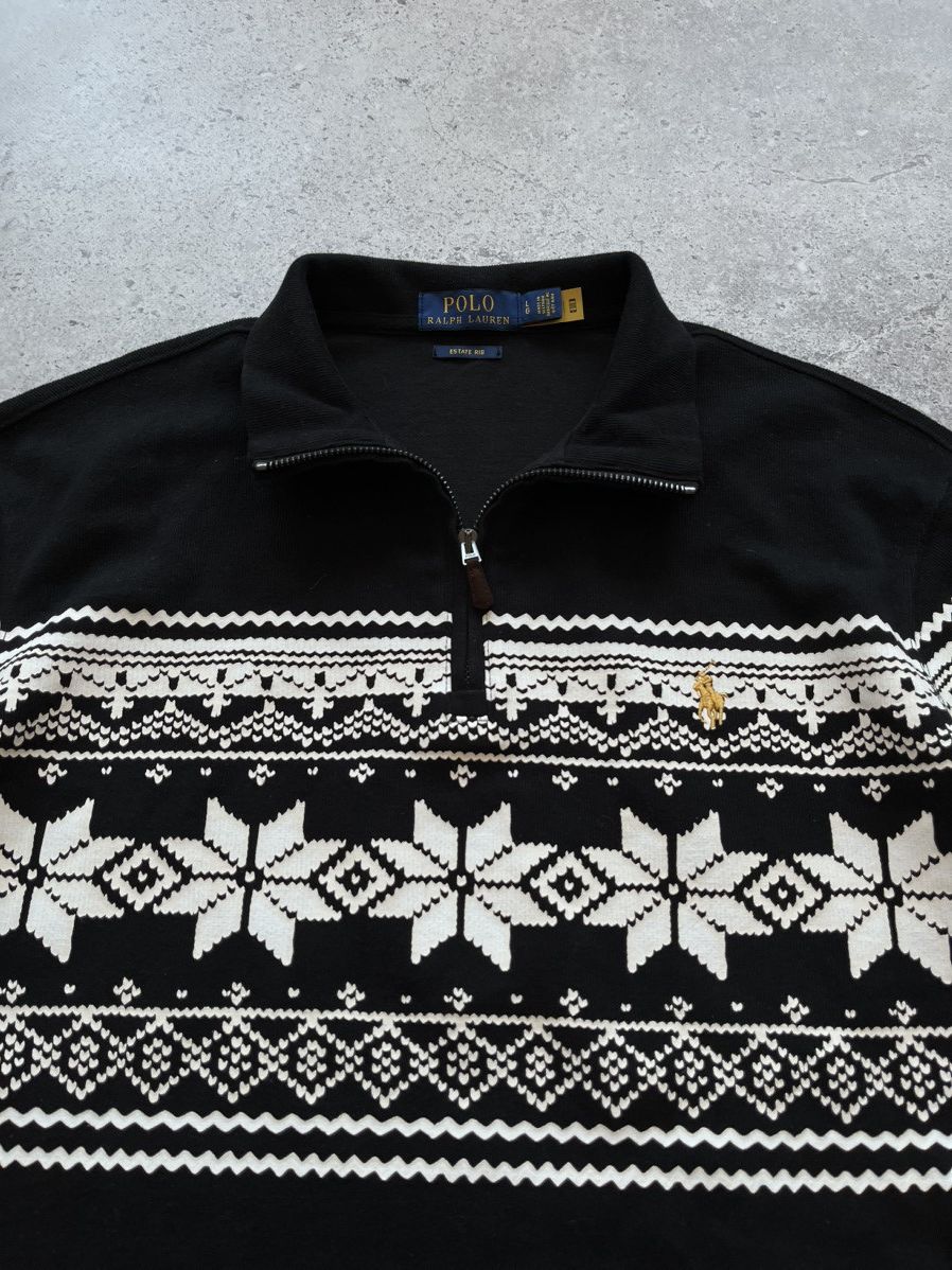 Polo Ralph Lauren Polo Ralph Lauren Snowflake Logo Quarter 1/4 Zip Sweasthirt Size US L / EU 52-54 / 3 - 3 Thumbnail