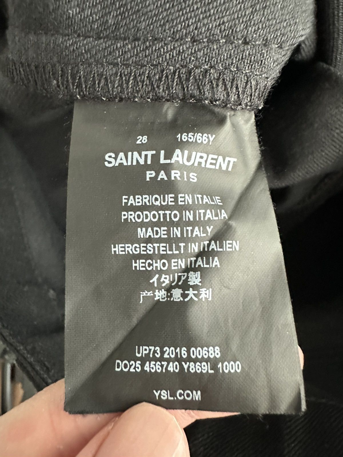 Saint Laurent Paris Saint Laurent 2016 Hedi Biker leather panel jeans Size US 28 / EU 44 - 3 Thumbnail