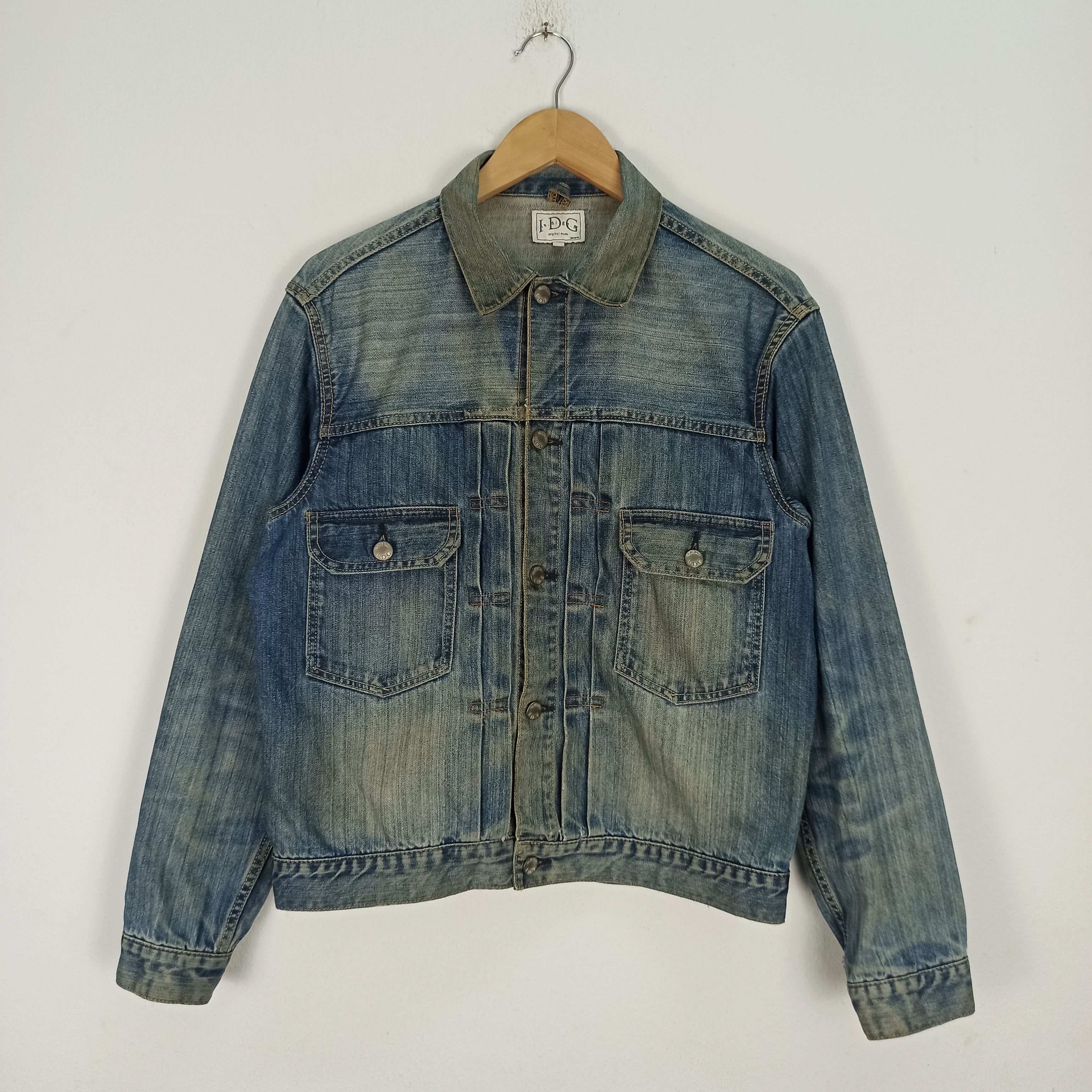 Indigo 🔥STEALS🔥 Rare Indigo Original Made Jacket Jeans Distressed Size US M / EU 48-50 / 2 - 1 Thumbnail