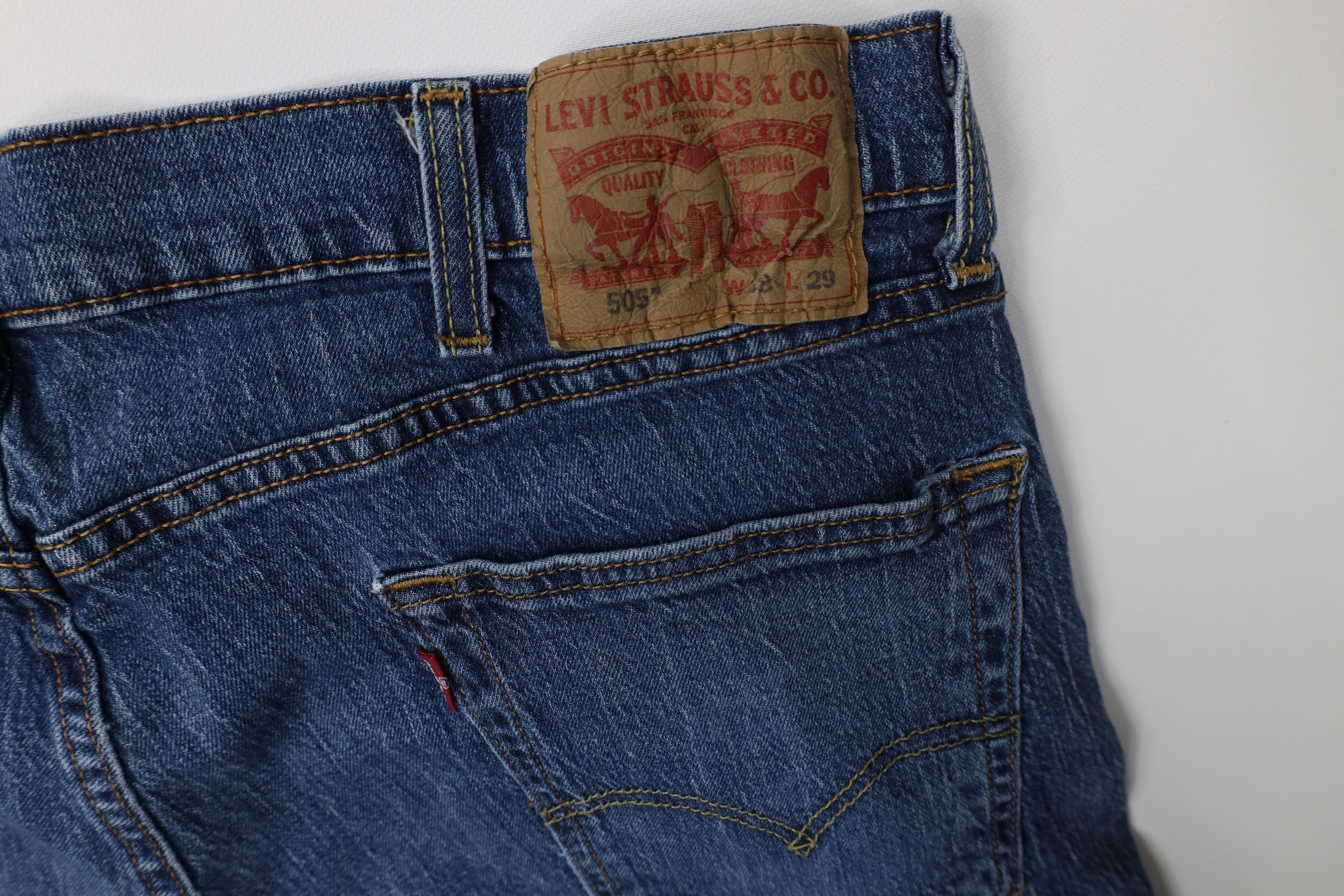 Levi's Vintage Y2K Levis 505 Regular Fit Straight Leg Jeans Blue Size US 38 / EU 54 - 14 Thumbnail