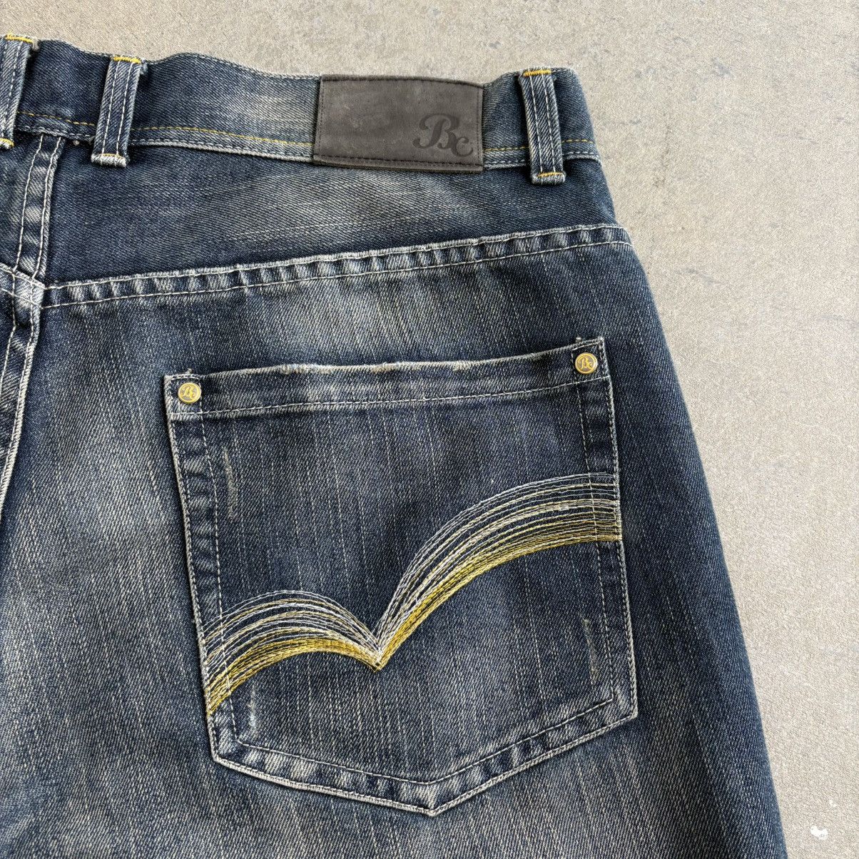Japanese Brand × Vintage Crazy Y2K Baggy BC Jeans Washed Denim Embroidered Pockets Size US 38 / EU 54 - 12 Thumbnail