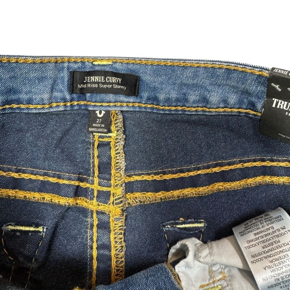True Religion NWT New $199 True Religion JENNIE MID RISE BIG T CURVY SKIN Size 27" / US 4 / IT 40 - 5 Thumbnail