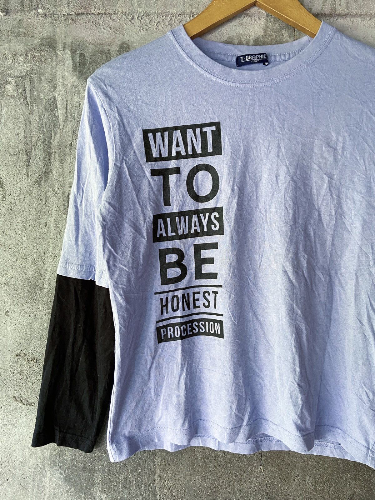 Beauty Beast × Hysteric Glamour × Japanese Brand 🌸WANT TO ALWAYS BE HONEST DOUBLE LAYER LONG SLEEVE Size US XS / EU 42 / 0 - 5 Thumbnail
