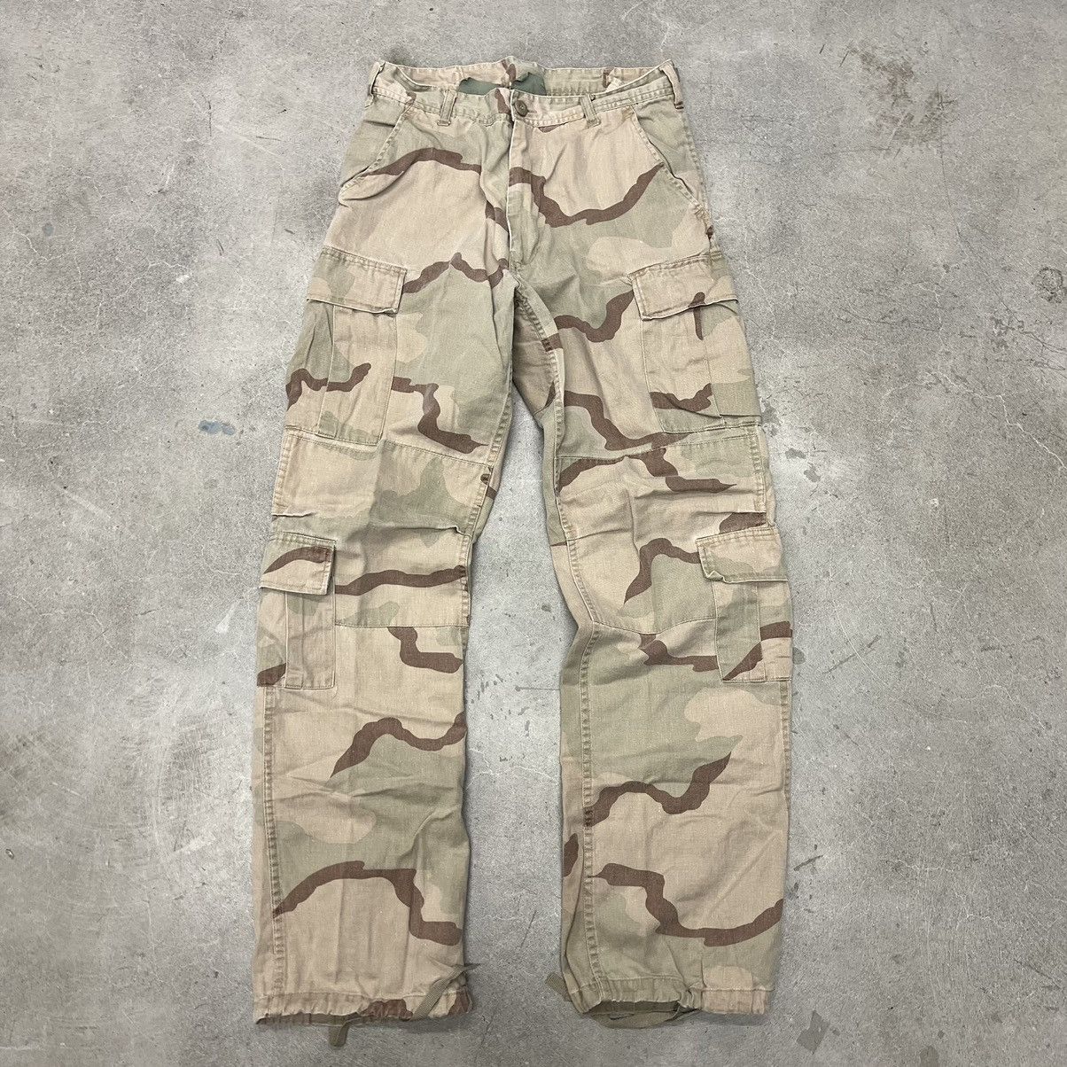Vintage Vintage military desert Camo double knee cargo loose baggy Size US 31 - 1 Thumbnail