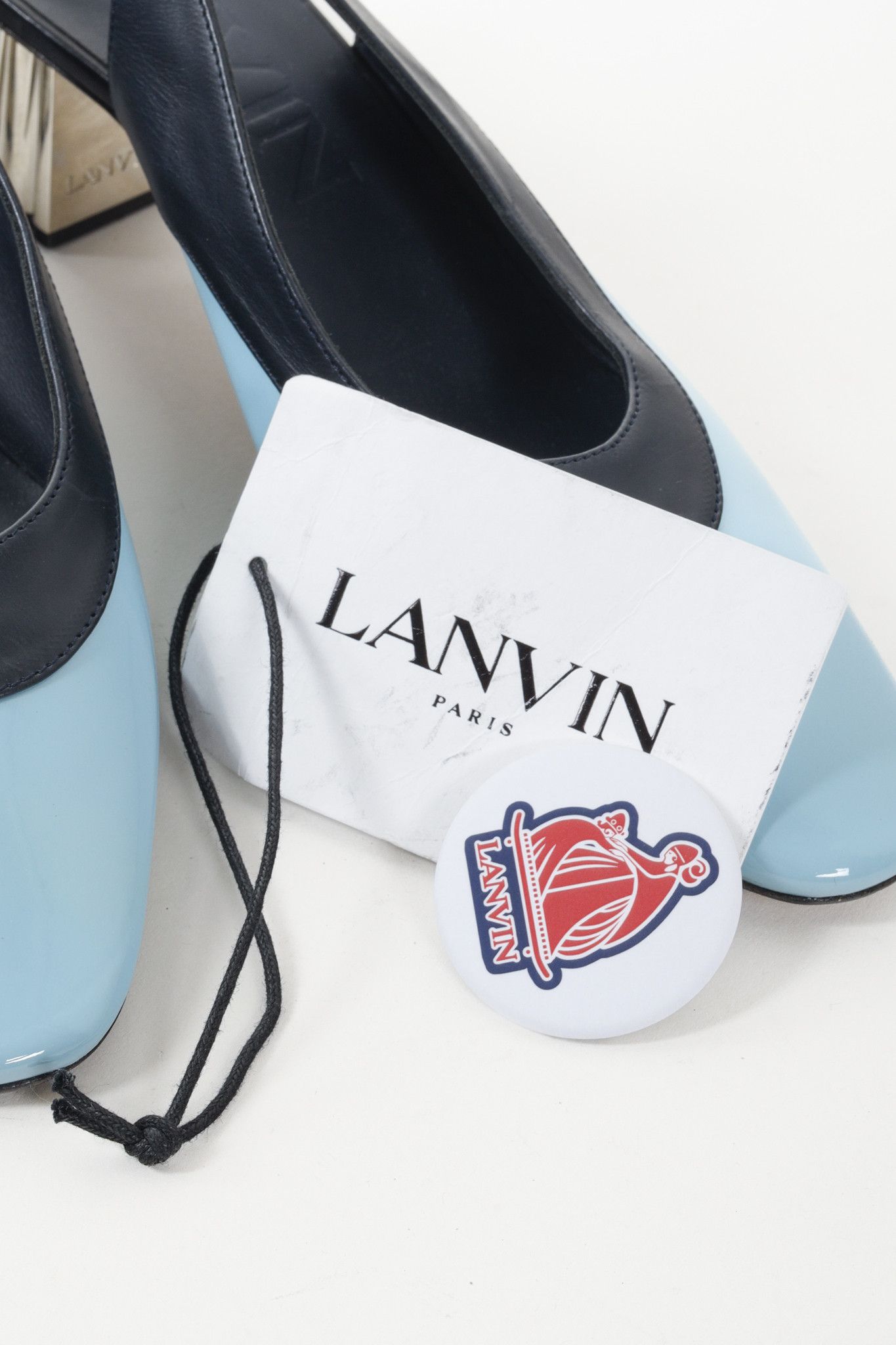 Lanvin Lanvin M&E Leather Slingback Heels Size US 8 / IT 38 - 11 Thumbnail