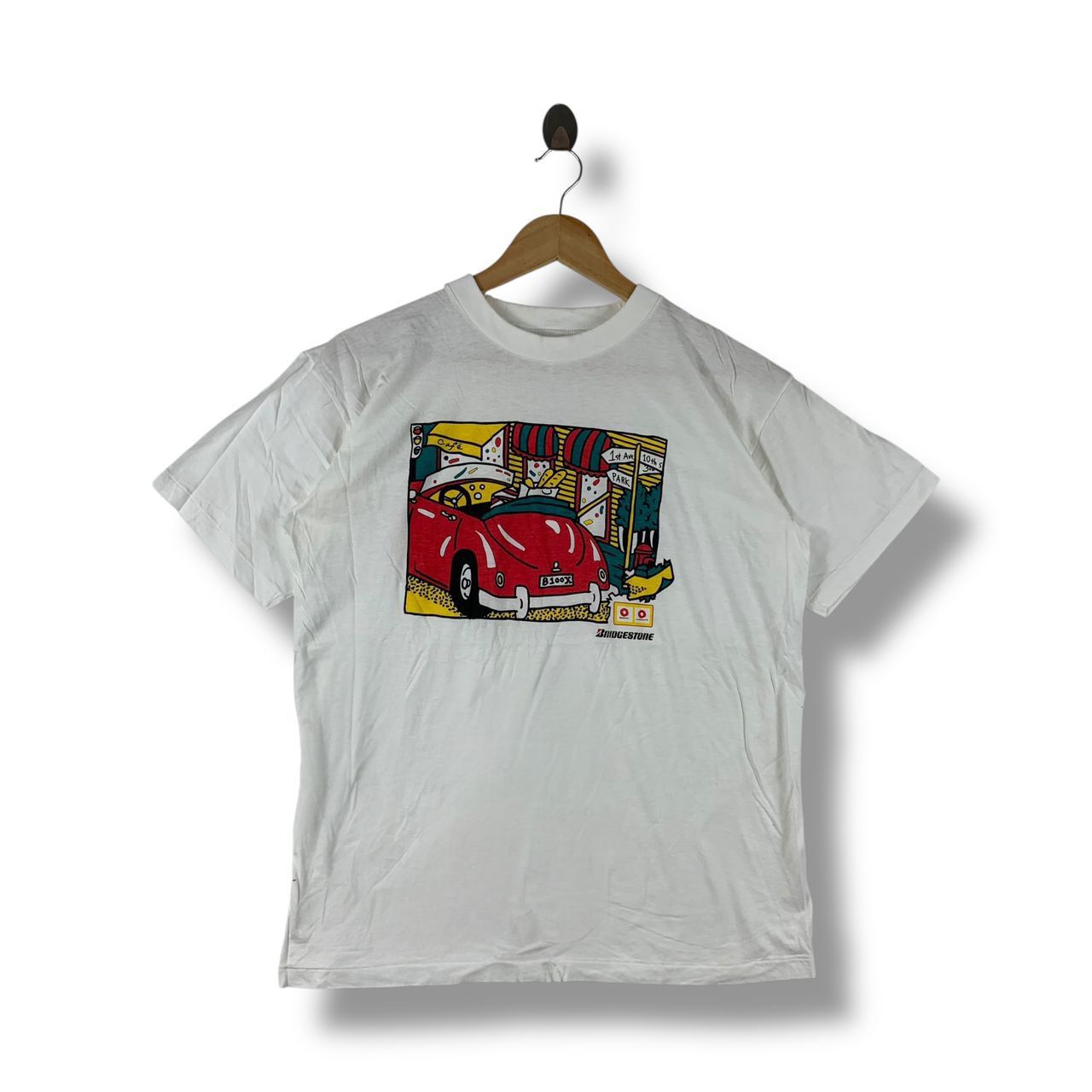 Japanese Brand Vintage BRIDGESTONE tyre racing tee Size US M / EU 48-50 / 2 - 1 Thumbnail