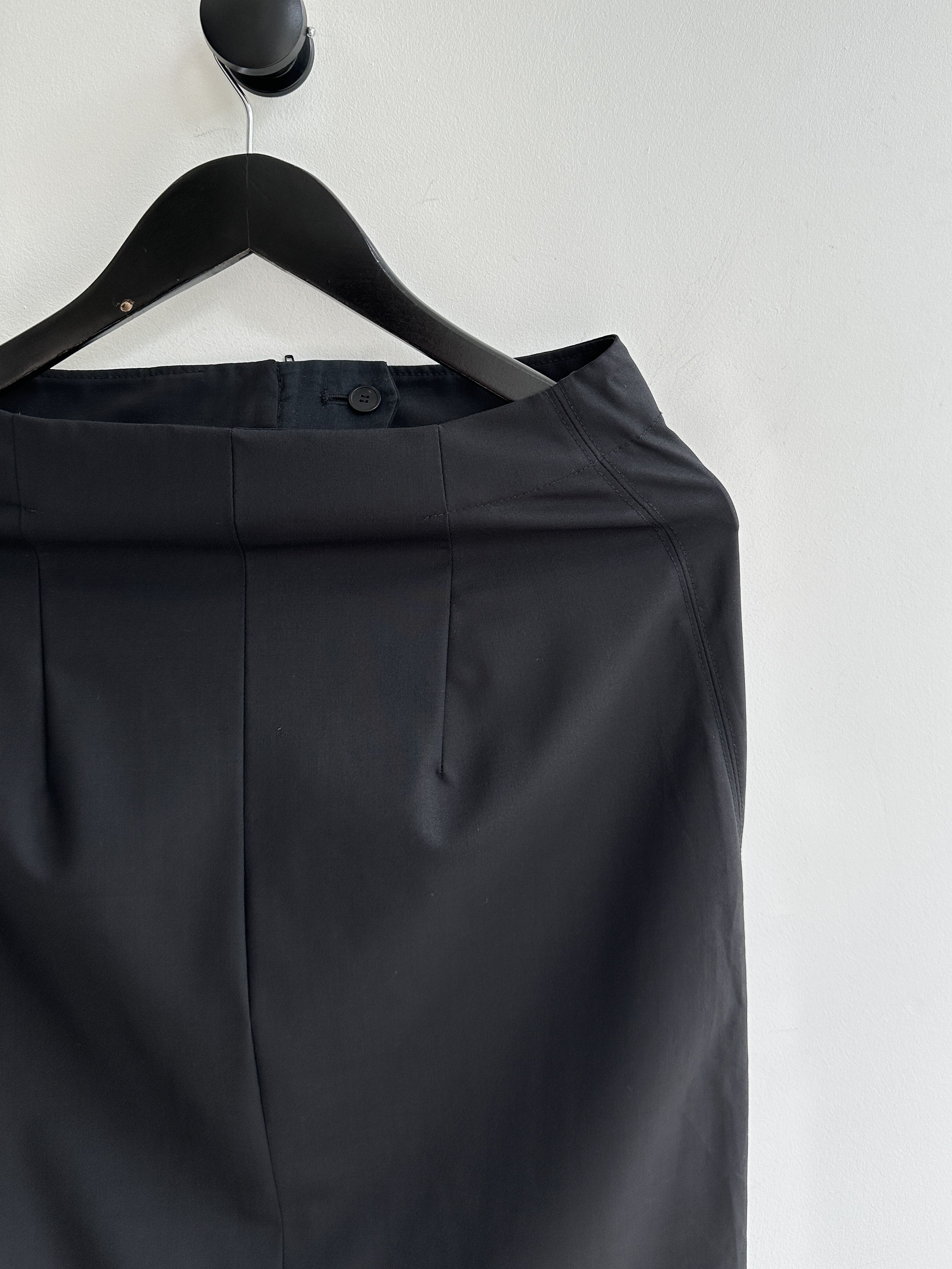 Jil Sander Jil Sander Midi Black Skirt Size 27" / US 4 / IT 40 - 4 Thumbnail