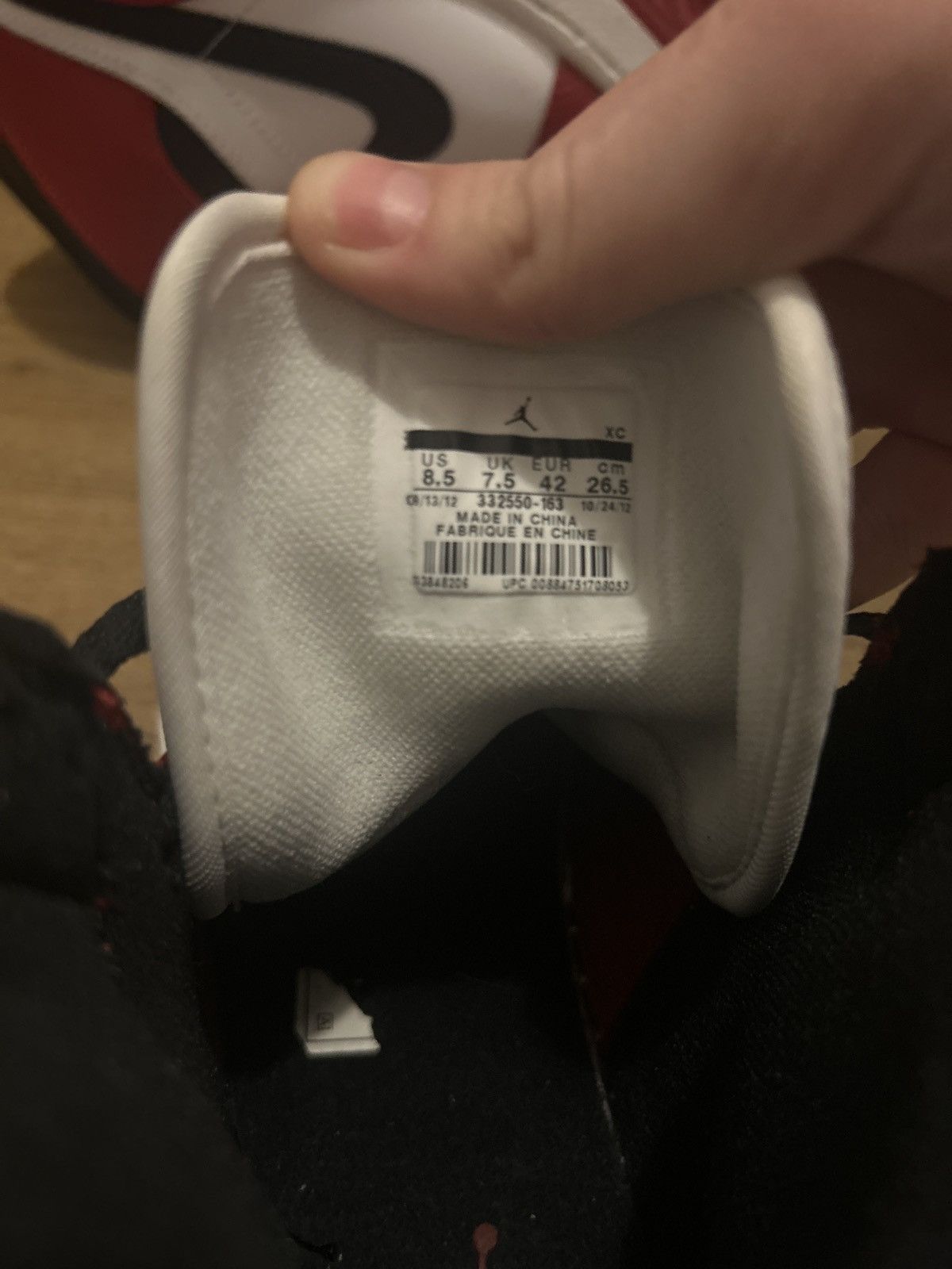 Jordan Brand Jordan 1 Retro Chicago Size US 8.5 / EU 41-42 - 7 Thumbnail