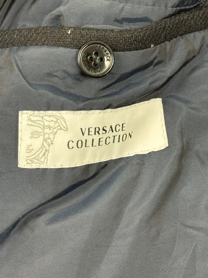 Versace Versace Navy Wool Fur Collar Classy Bomber Jacket Size US M / EU 48-50 / 2 - 11 Thumbnail